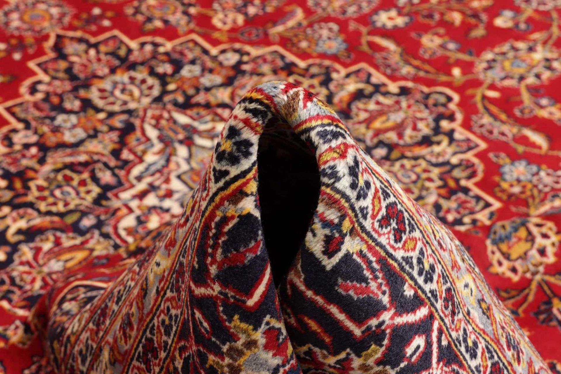 Handgeknüpfter Kashan Perserteppich, 251 × 354 cm, Wolle