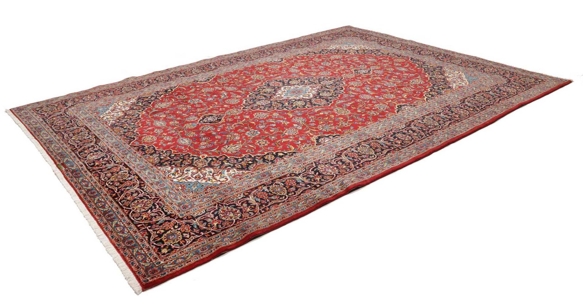 Handgeknüpfter Kashan Perserteppich 253 × 354 cm