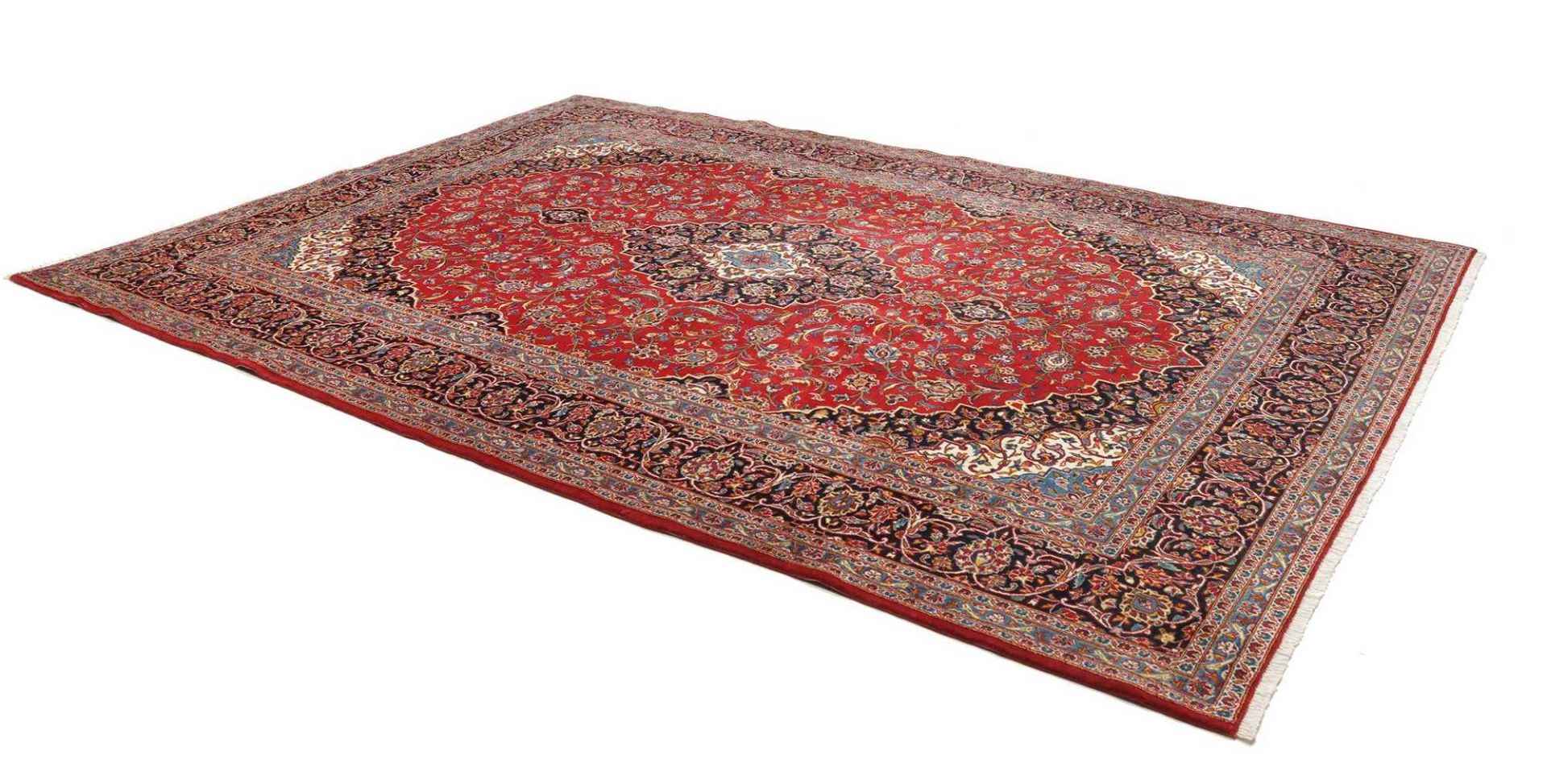 Handgeknüpfter Kashan Perserteppich 253 × 354 cm