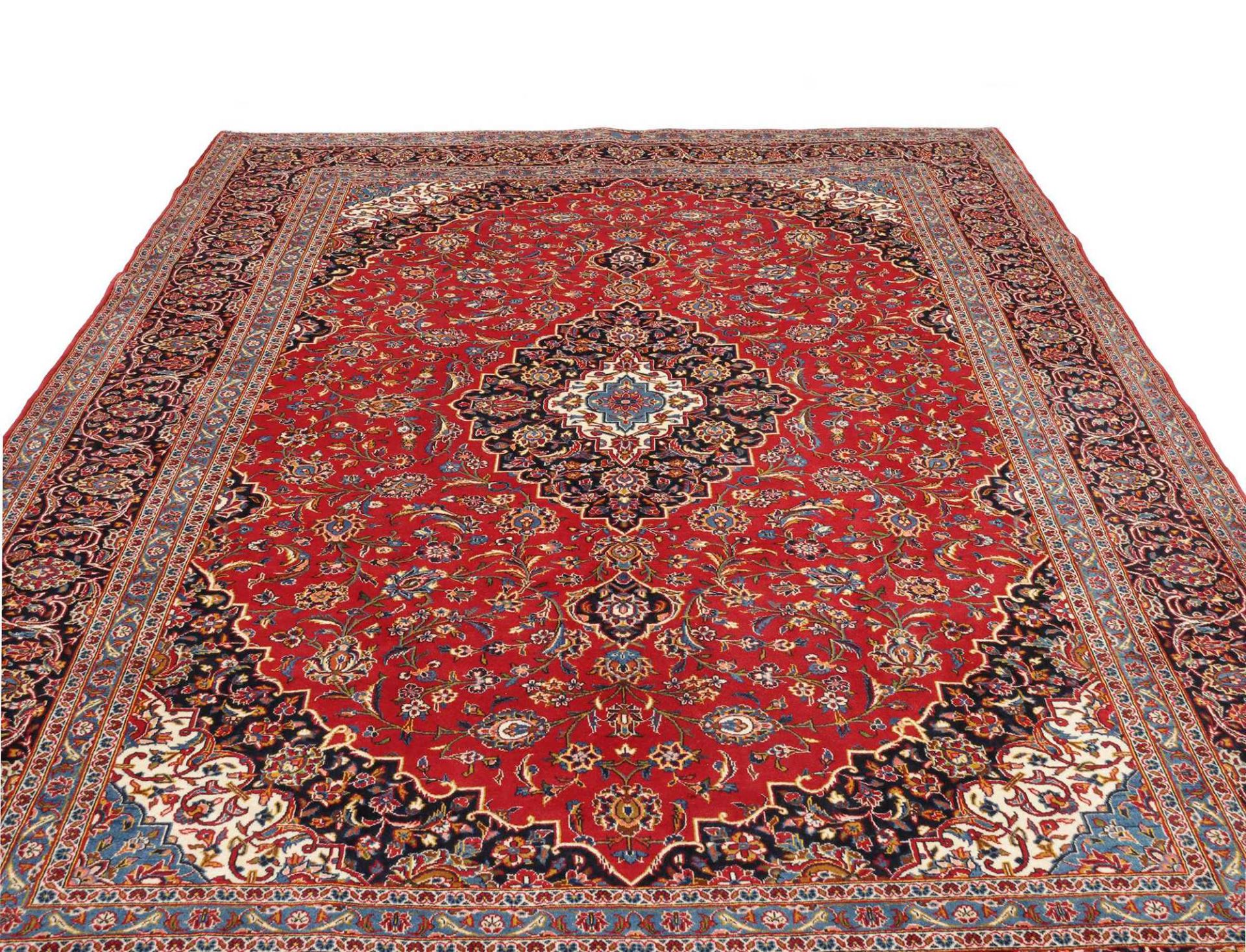 Handgeknüpfter Kashan Perserteppich 253 × 354 cm