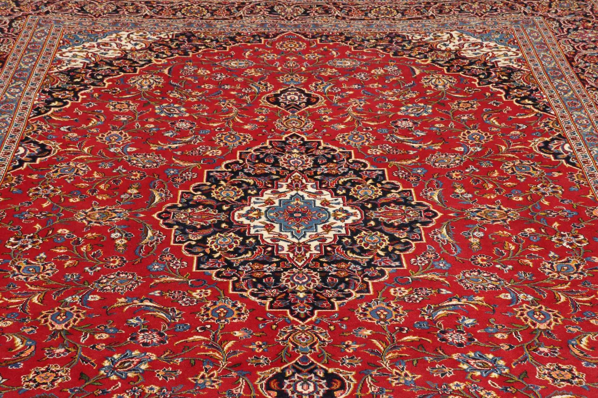 Handgeknüpfter Kashan Perserteppich 253 × 354 cm