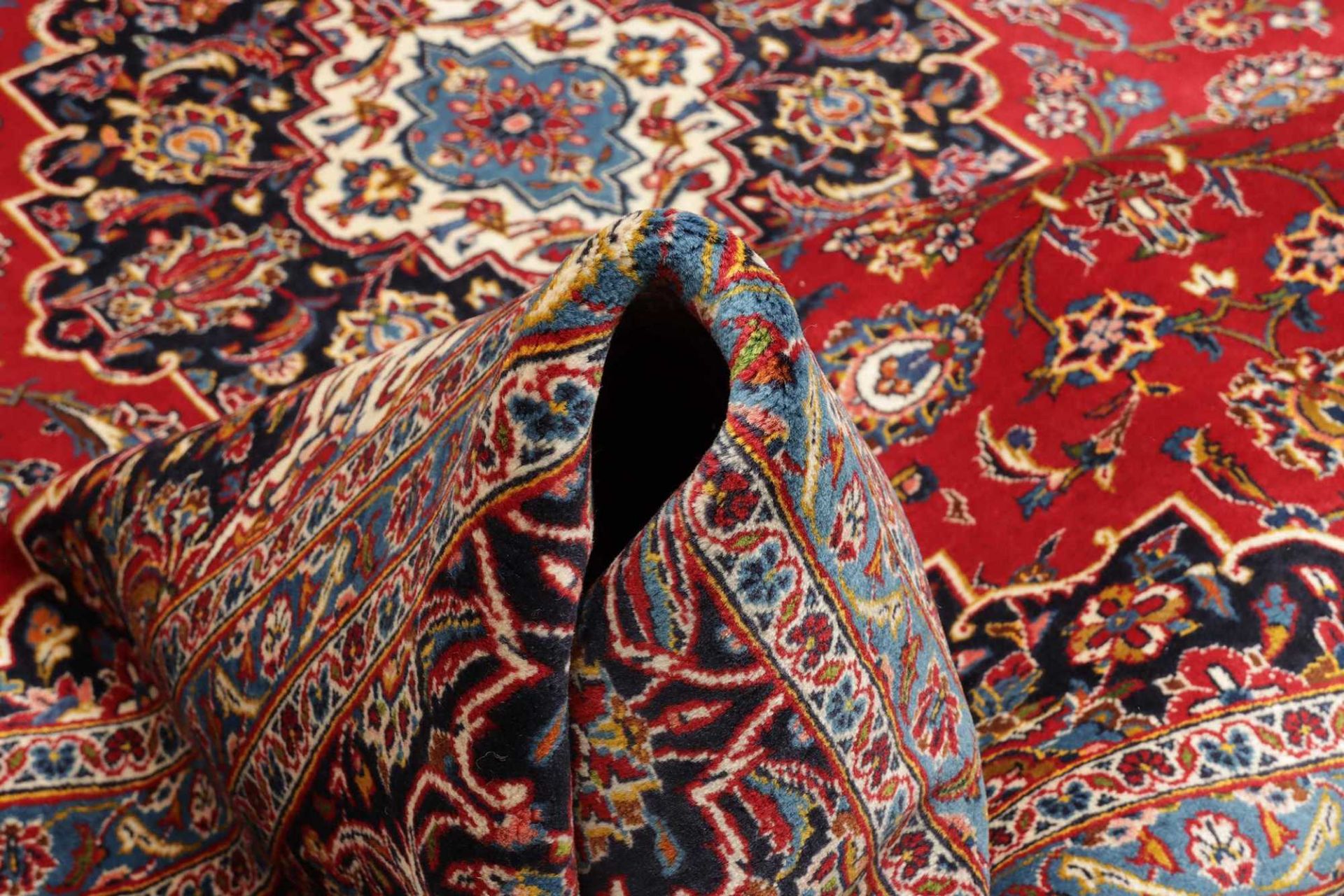 Handgeknüpfter Kashan Perserteppich 253 × 354 cm