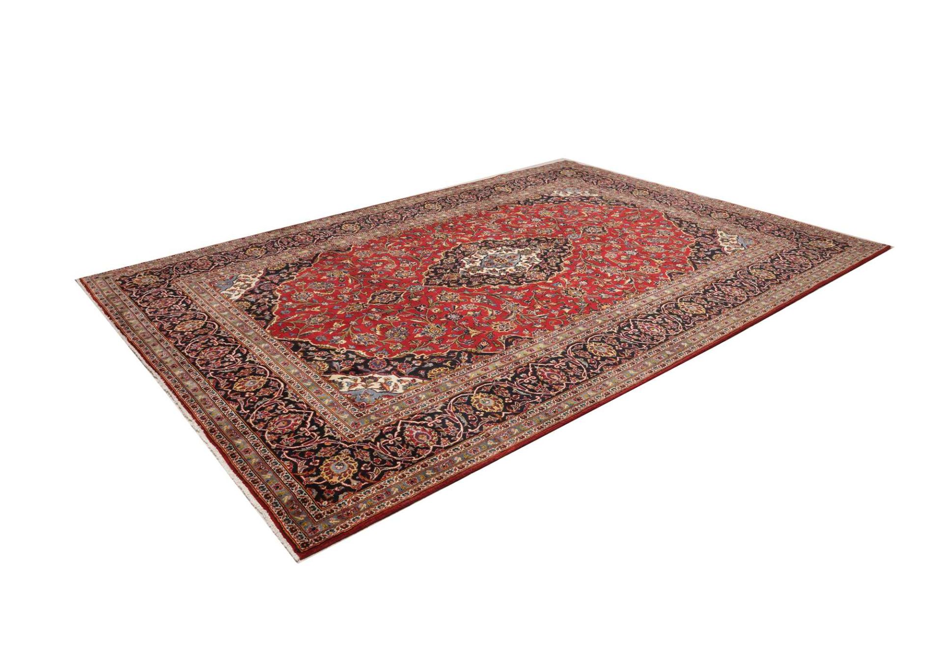 Handgeknüpfter Kashan Perserteppich 249 × 349 cm