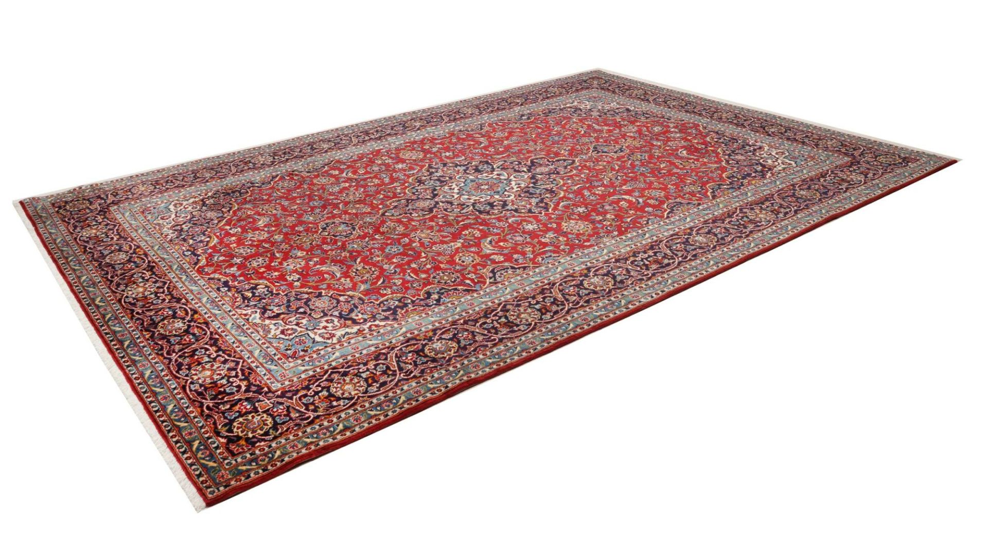 Handgeknüpfter Kashan Perserteppich 257 × 372 cm