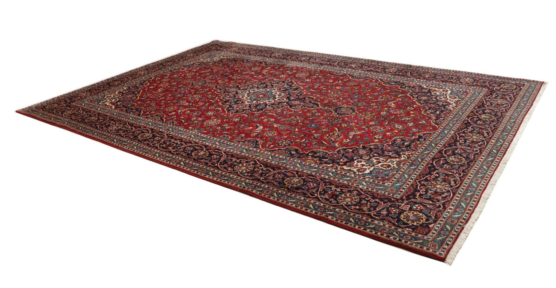 Handgeknüpfter Kashan Perserteppich 257 × 372 cm