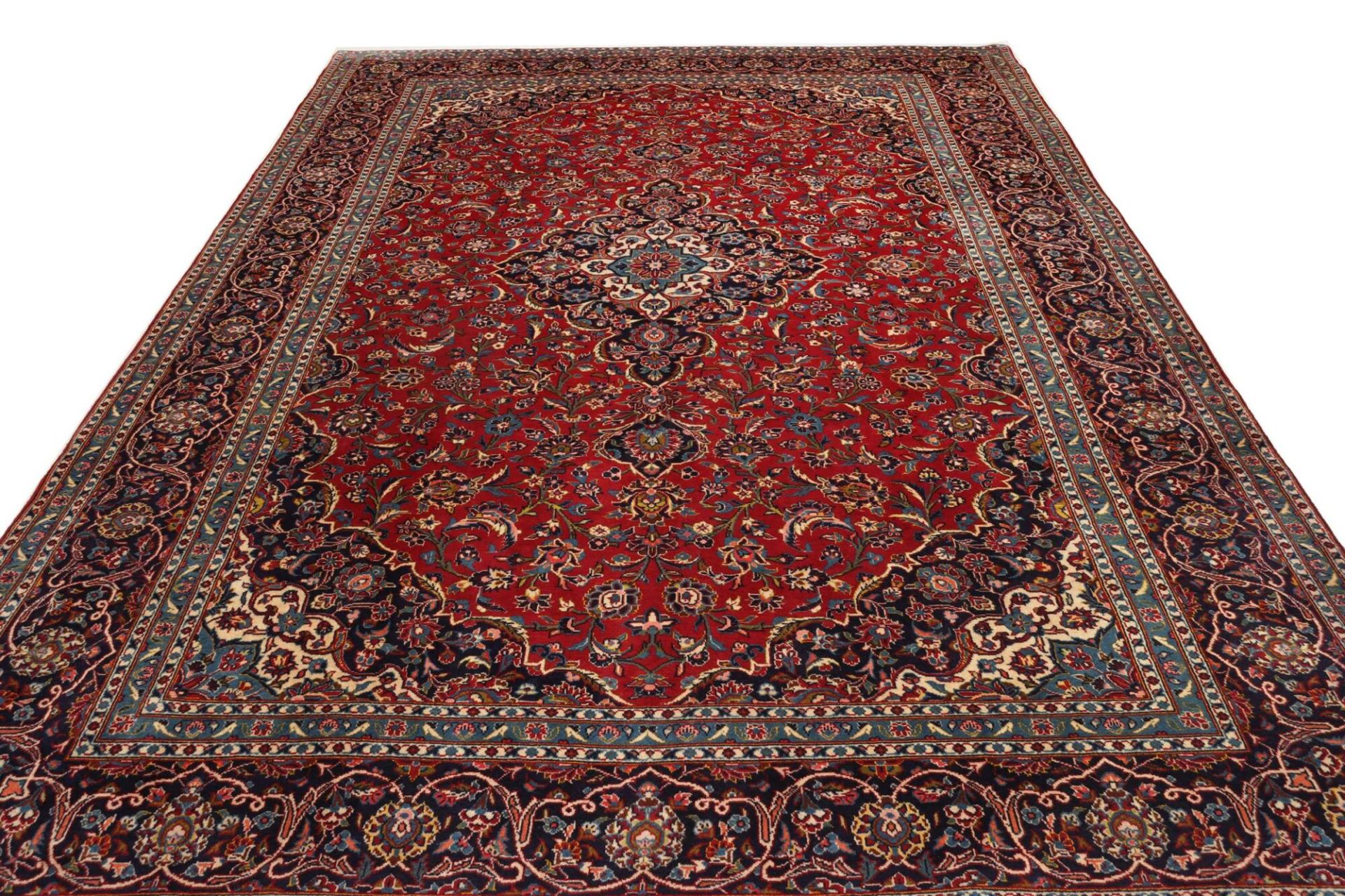 Handgeknüpfter Kashan Perserteppich 257 × 372 cm