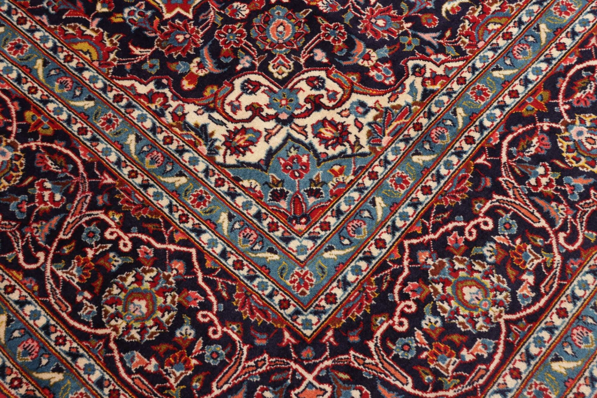Handgeknüpfter Kashan Perserteppich 257 × 372 cm
