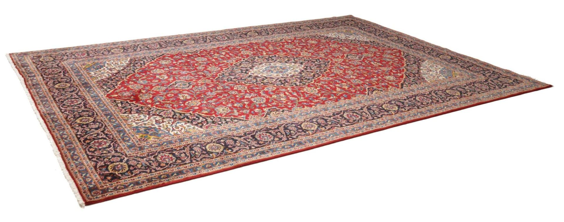 Handgeknüpfter Kashan Perserteppich, 247 × 346 cm, Wolle