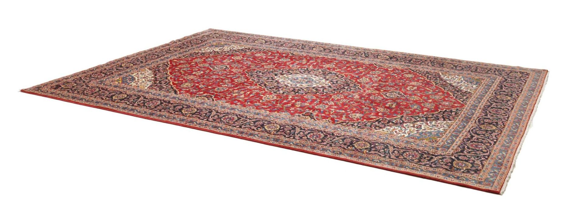 Handgeknüpfter Kashan Perserteppich, 247 × 346 cm, Wolle