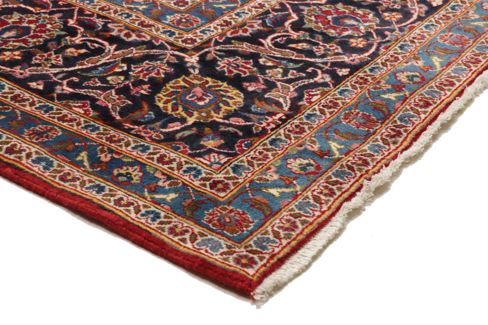 Handgeknüpfter Kashan Perserteppich, 247 × 346 cm, Wolle