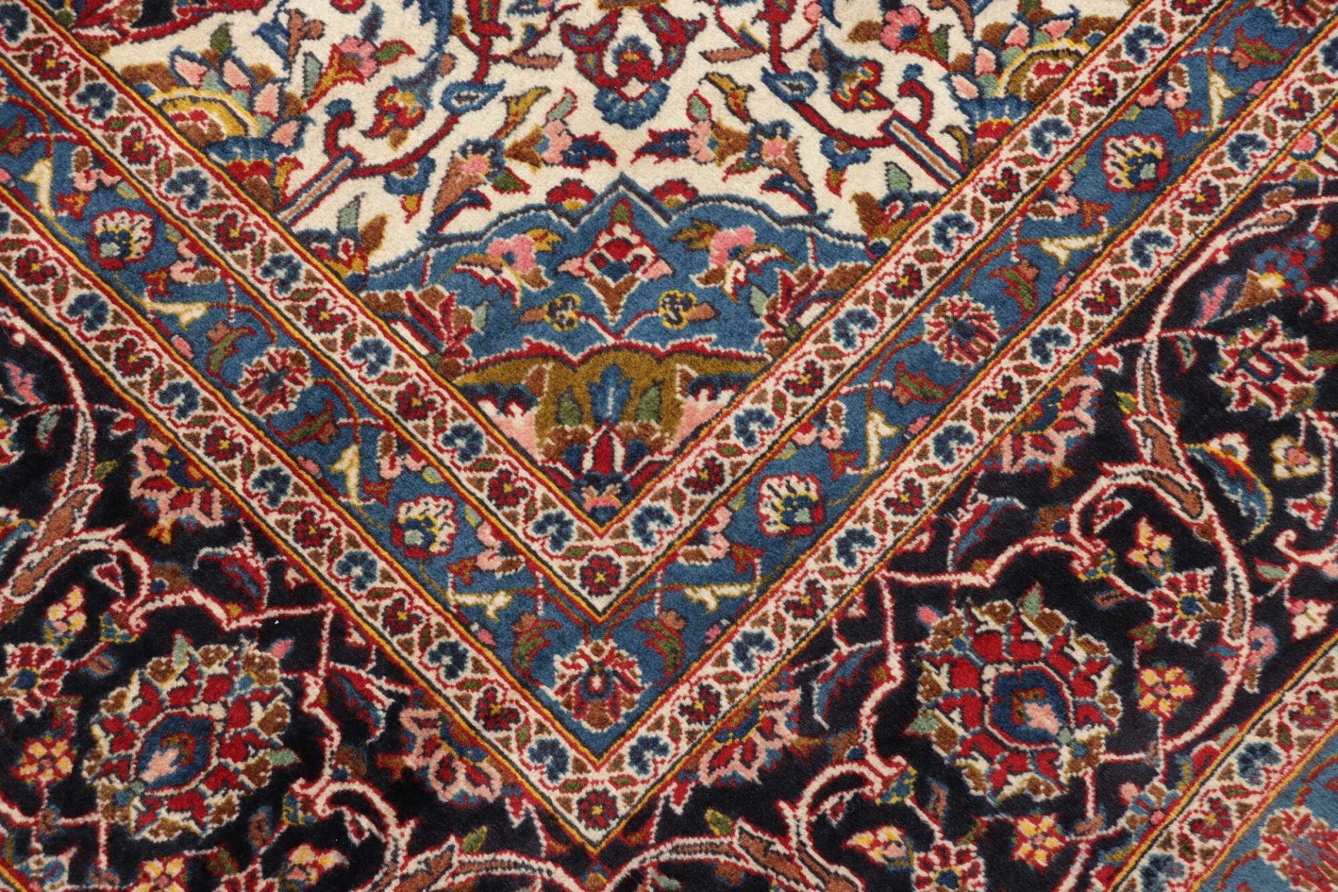 Handgeknüpfter Kashan Perserteppich, 247 × 346 cm, Wolle