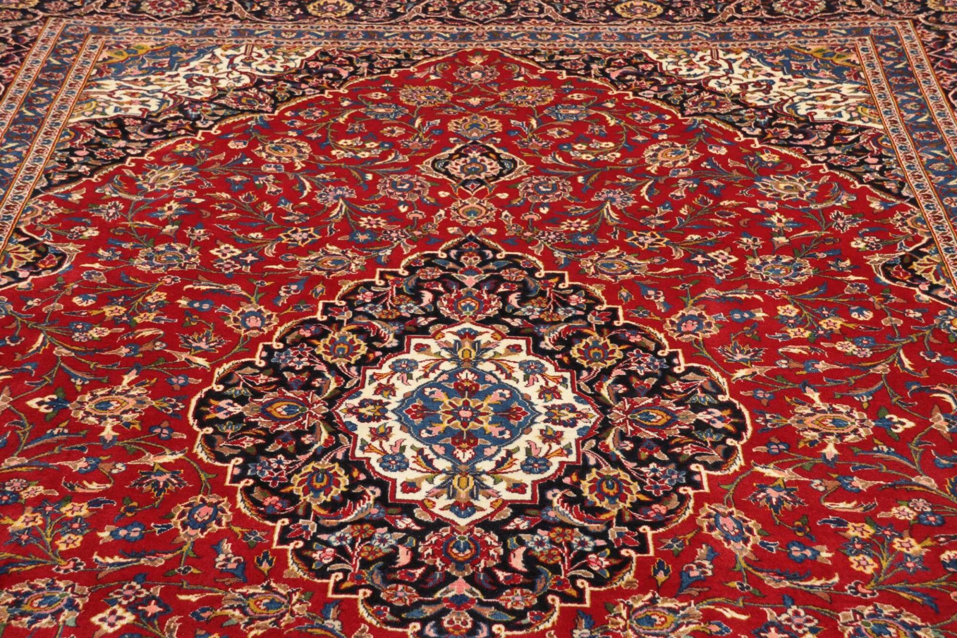 Handgeknüpfter Kashan Perserteppich, 247 × 346 cm, Wolle