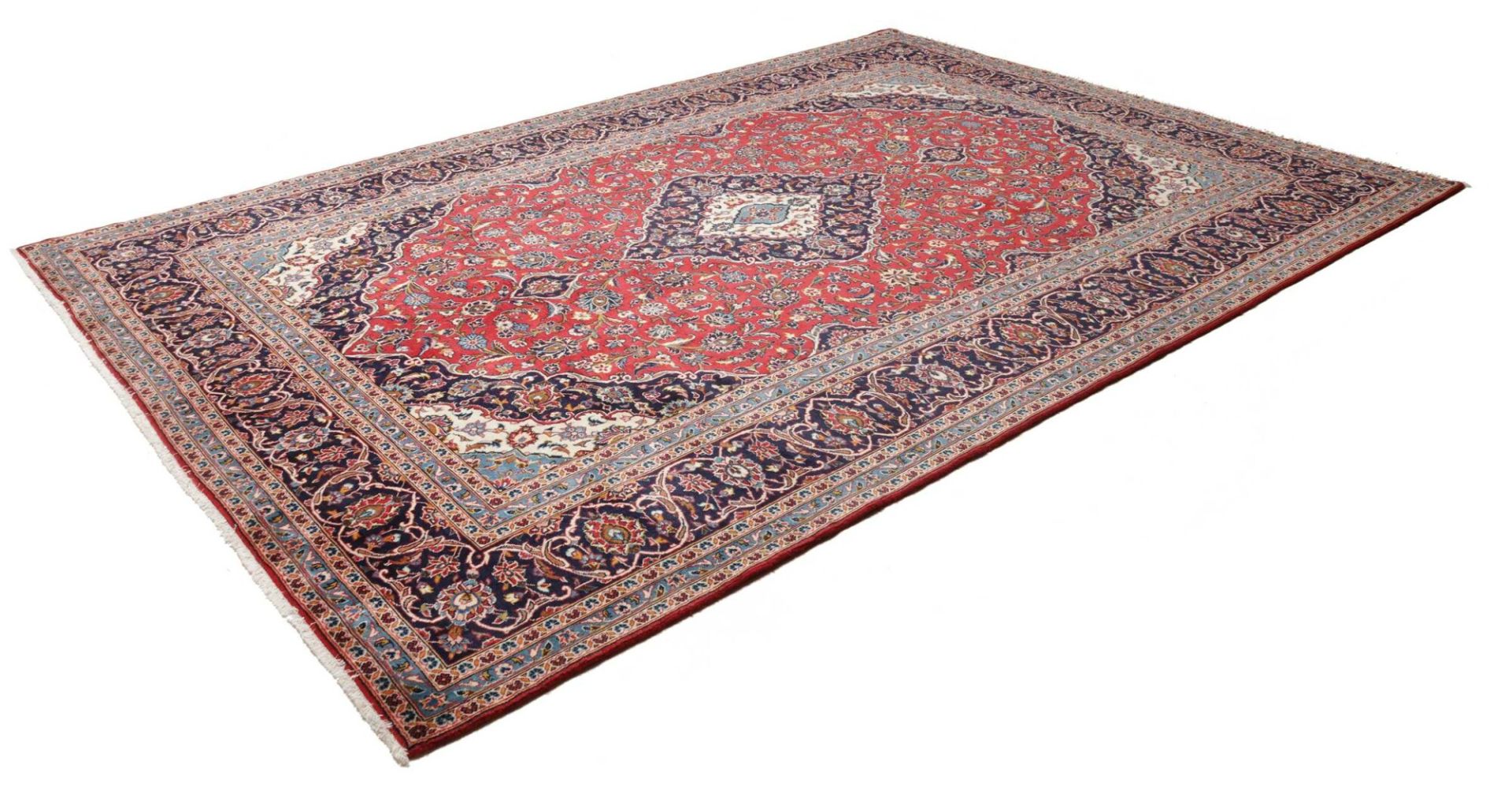Handgeknüpfter Kashan Perserteppich, 243 × 342 cm, Wolle