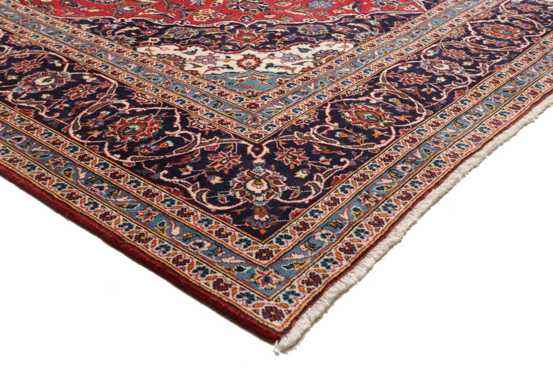 Handgeknüpfter Kashan Perserteppich, 243 × 342 cm, Wolle