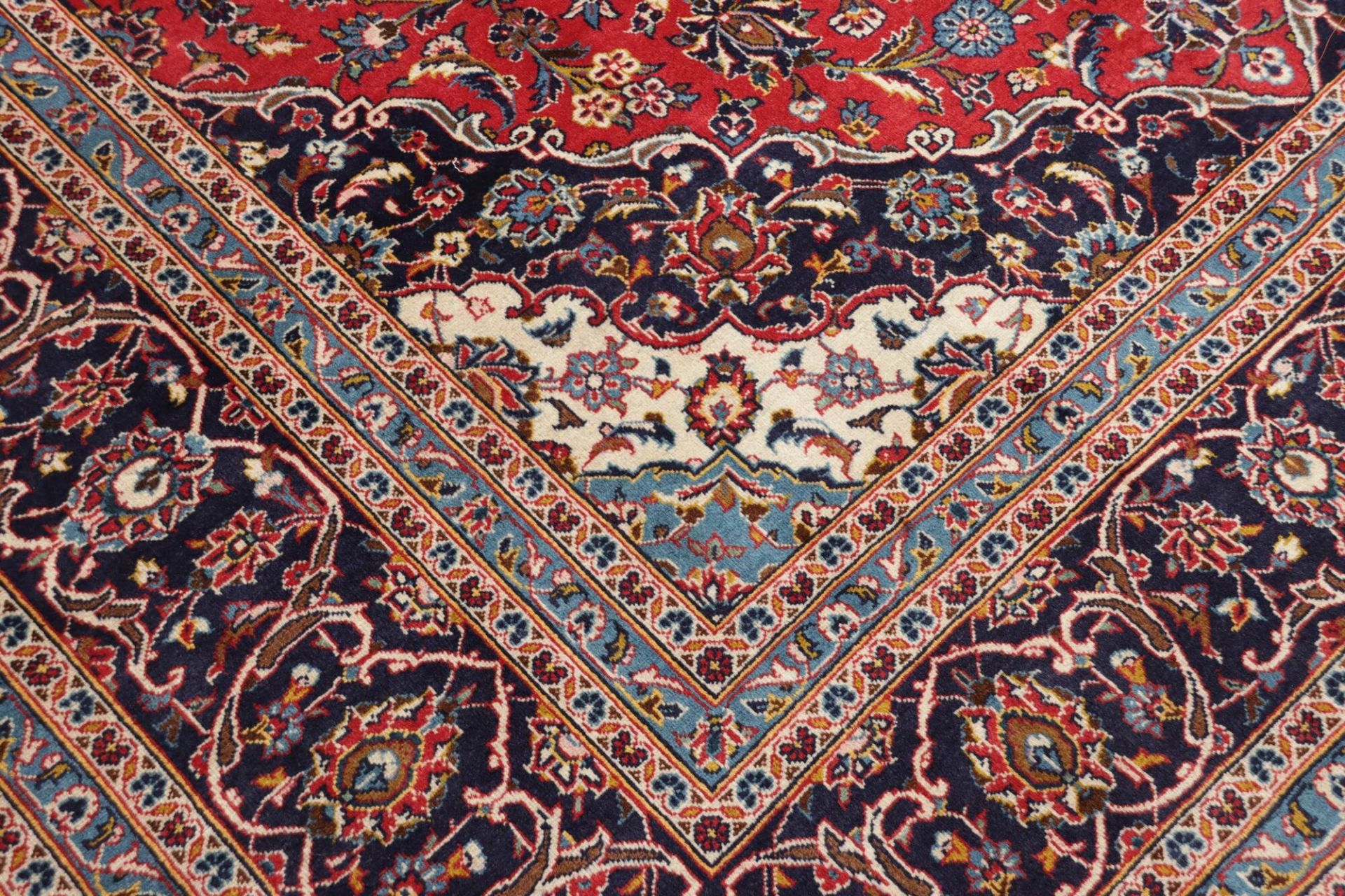 Handgeknüpfter Kashan Perserteppich, 243 × 342 cm, Wolle