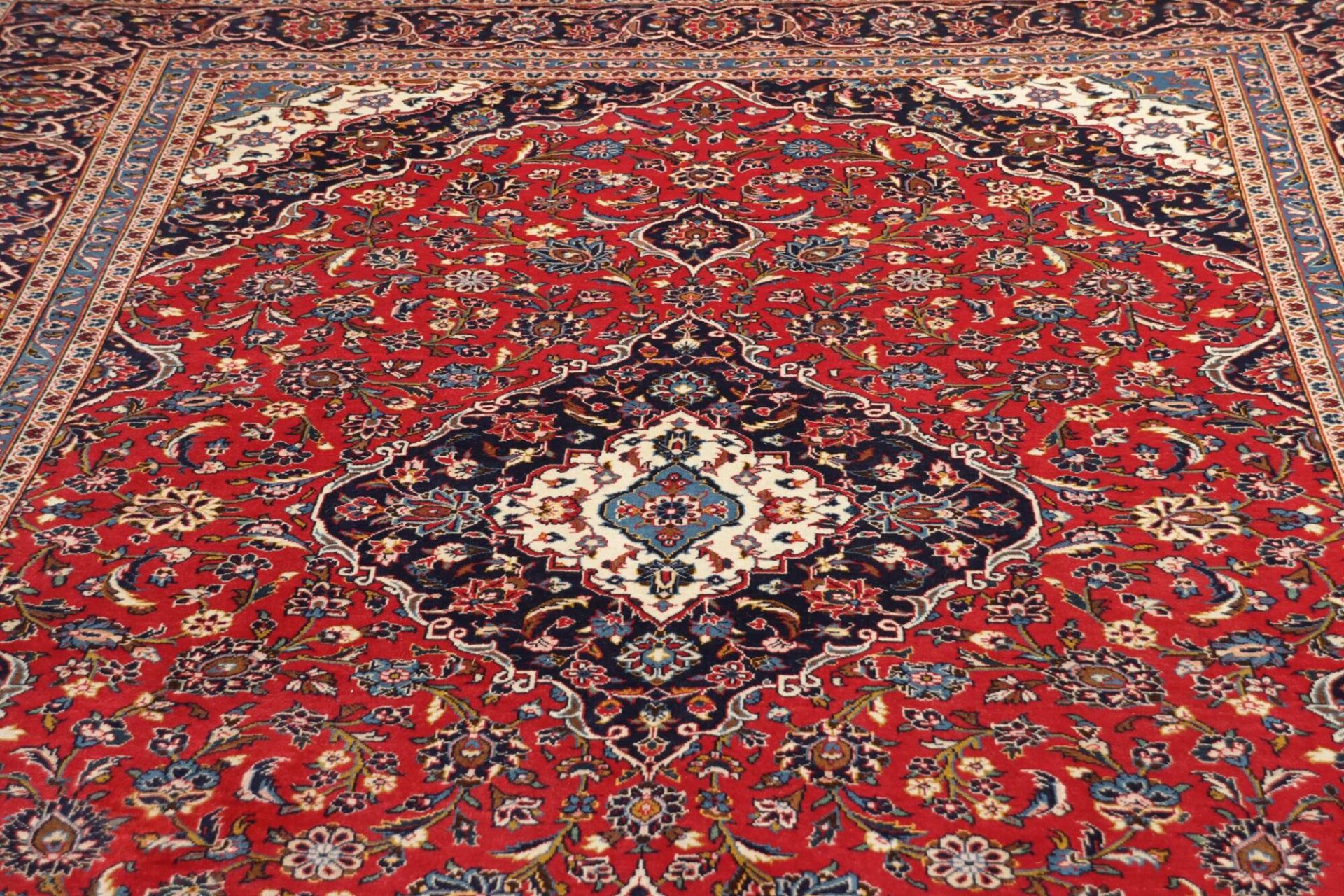 Handgeknüpfter Kashan Perserteppich, 243 × 342 cm, Wolle