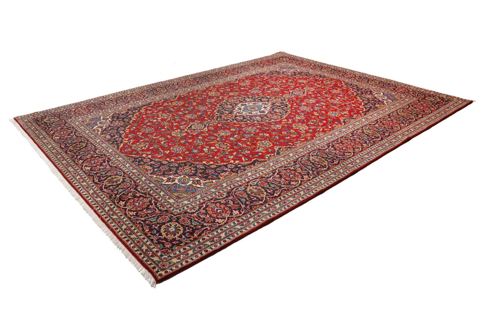 Handgeknüpfter Kashan Perserteppich 256 × 349 cm