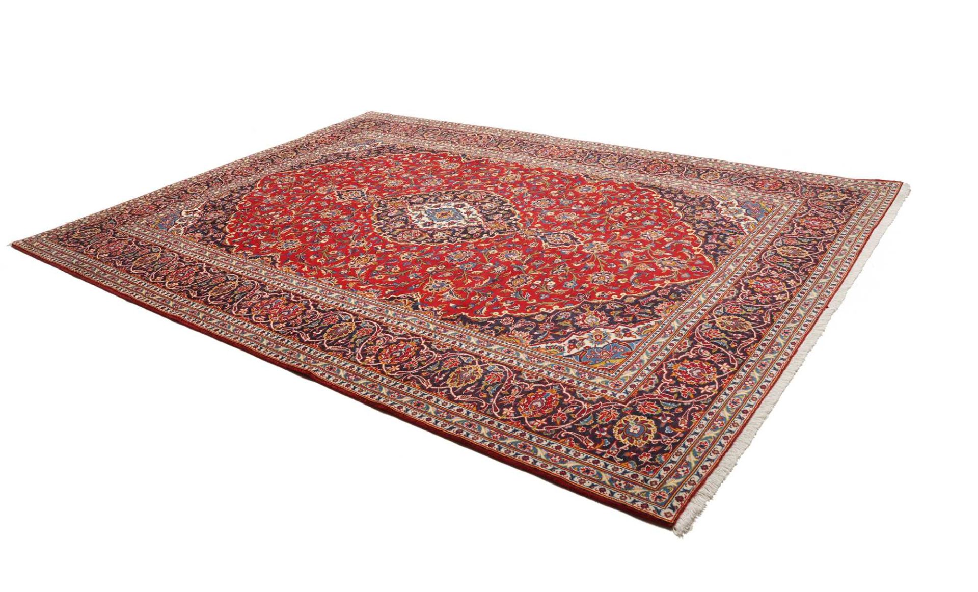 Handgeknüpfter Kashan Perserteppich 256 × 349 cm