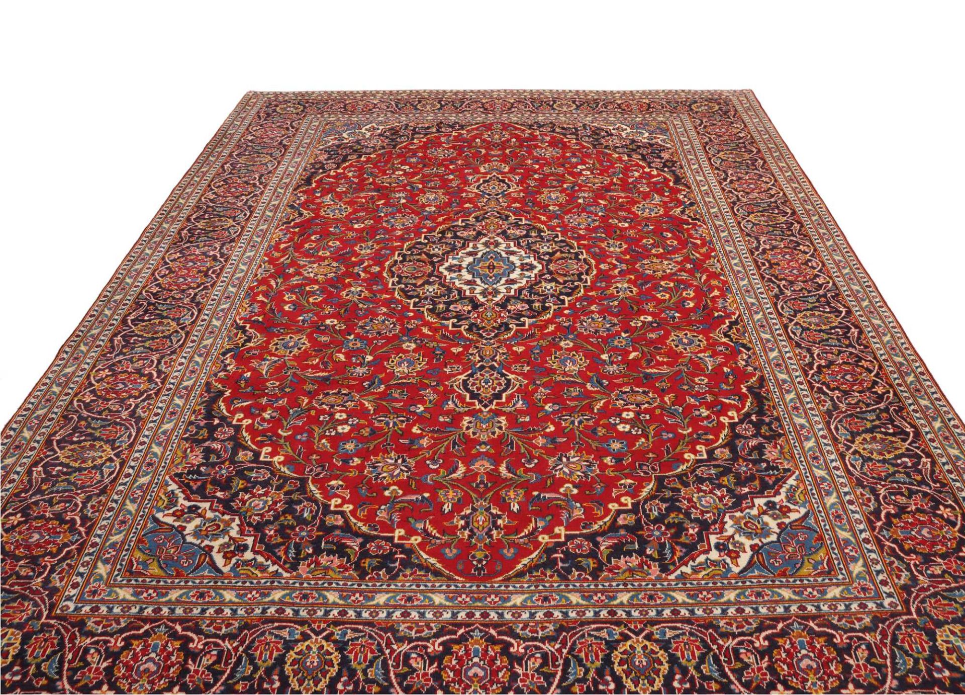 Handgeknüpfter Kashan Perserteppich 256 × 349 cm