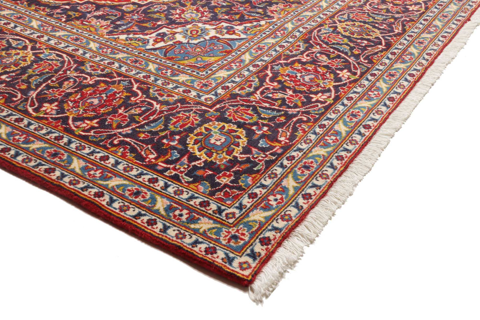 Handgeknüpfter Kashan Perserteppich 256 × 349 cm