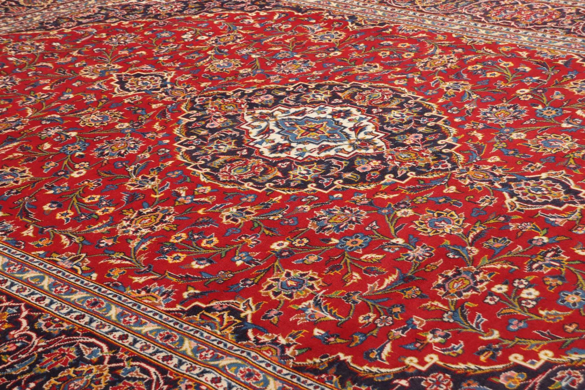 Handgeknüpfter Kashan Perserteppich 256 × 349 cm