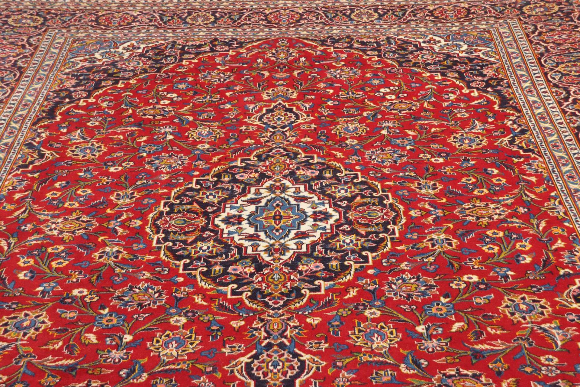 Handgeknüpfter Kashan Perserteppich 256 × 349 cm