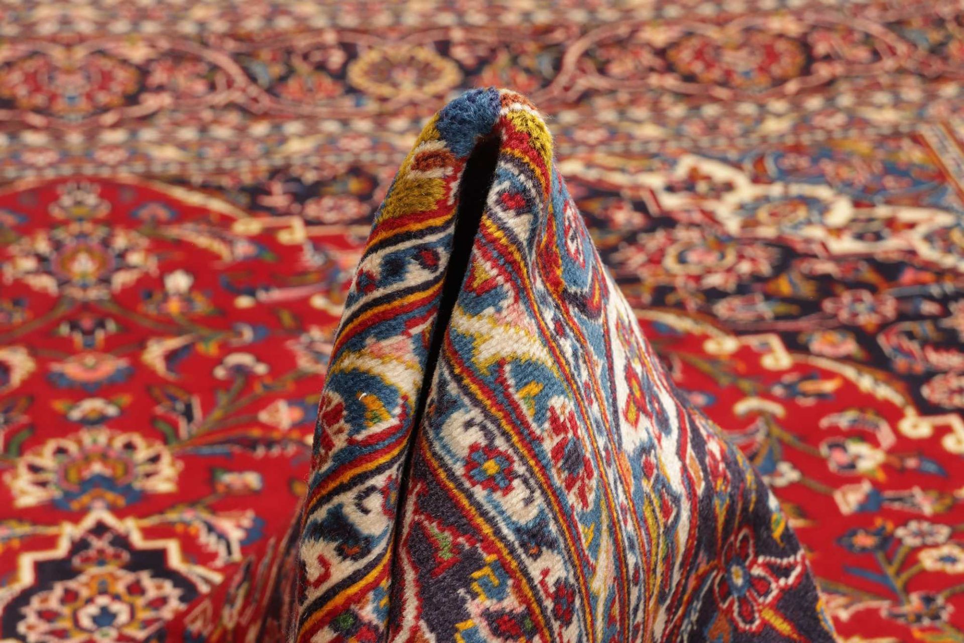 Handgeknüpfter Kashan Perserteppich 256 × 349 cm