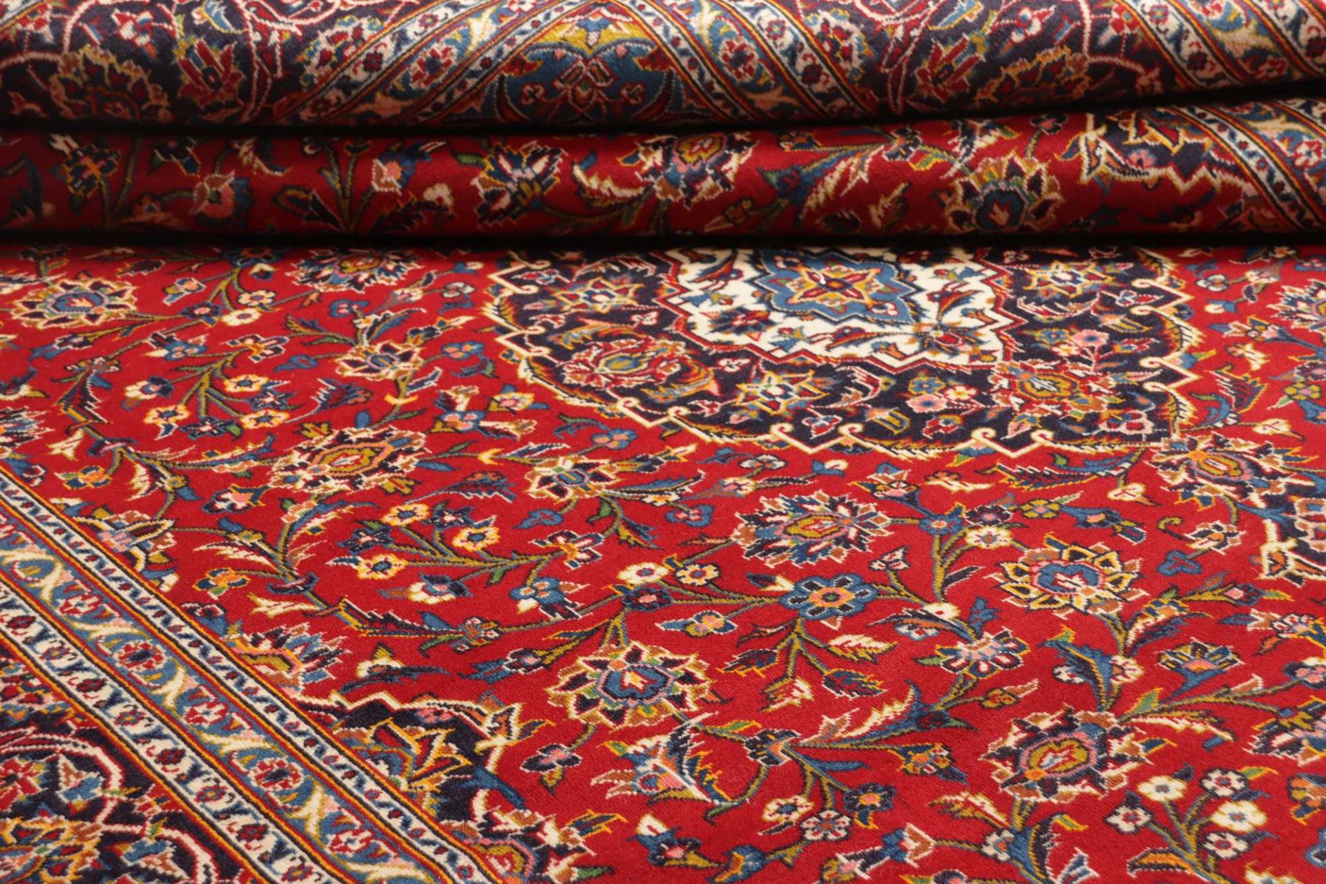 Handgeknüpfter Kashan Perserteppich 256 × 349 cm