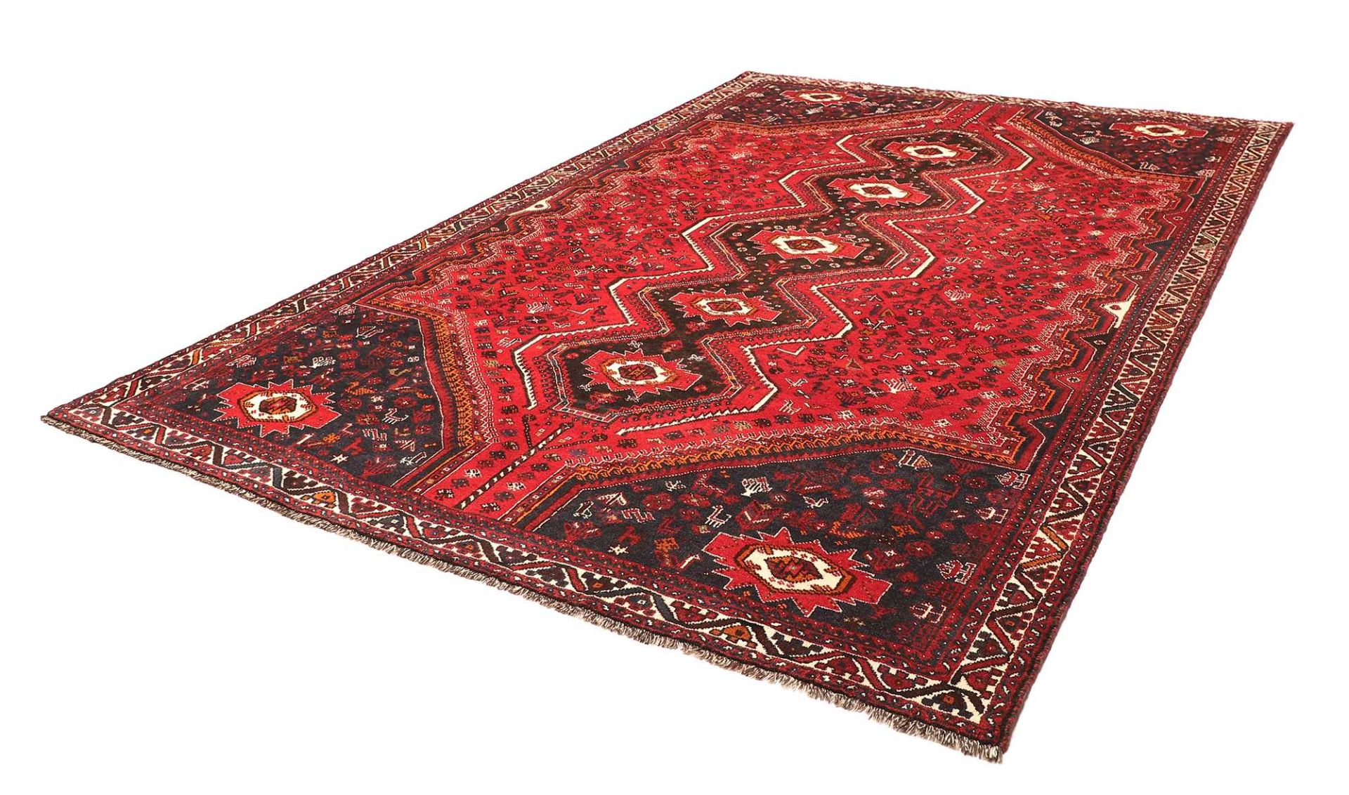 Shiraz Perserteppich 236 × 336 cm aus Wolle, handgeknüpft