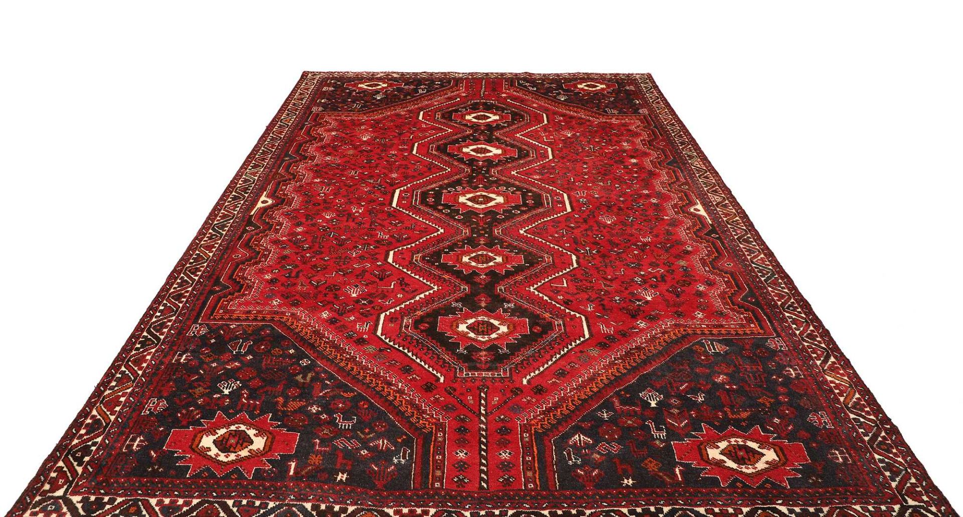 Shiraz Perserteppich 236 × 336 cm aus Wolle, handgeknüpft