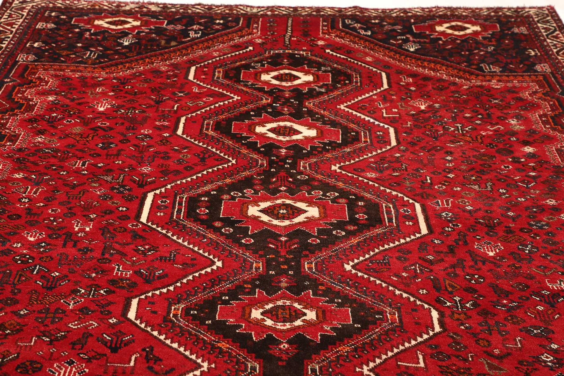 Shiraz Perserteppich 236 × 336 cm aus Wolle, handgeknüpft