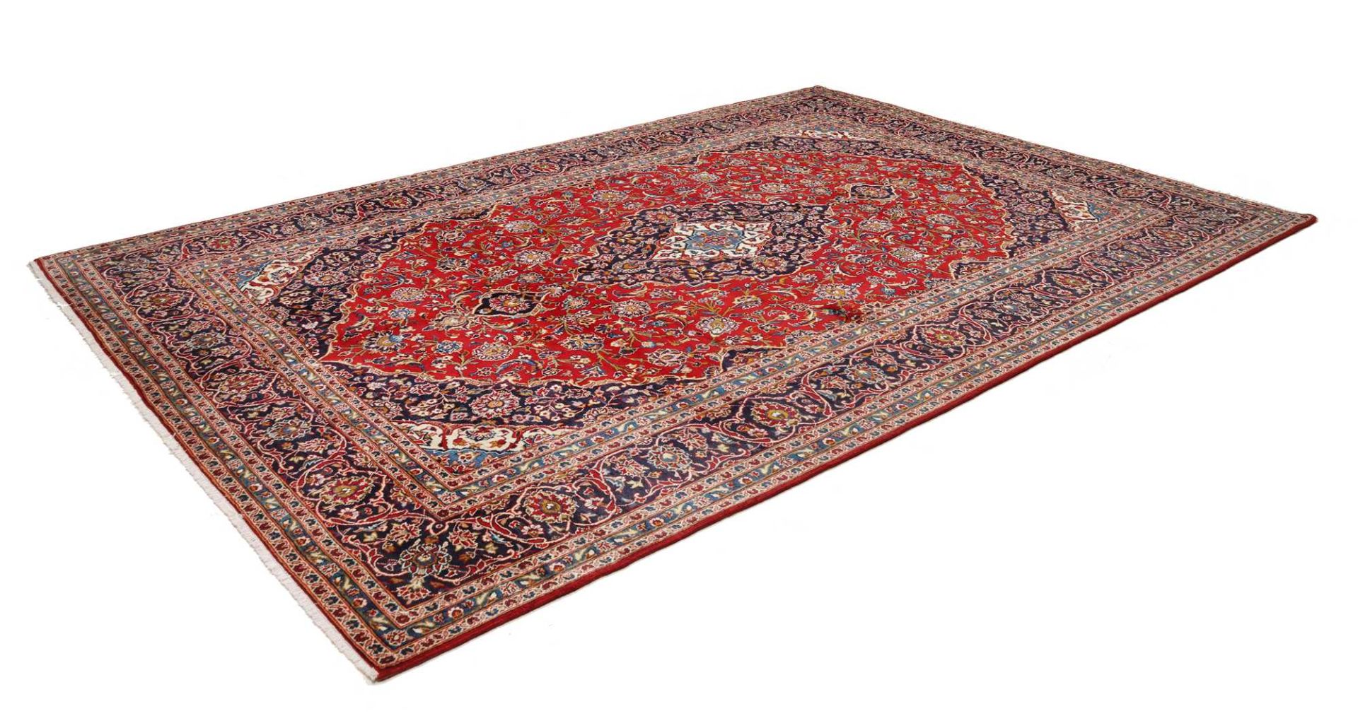 Kashan Perserteppich 246 × 357 cm aus Wolle, handgeknüpft