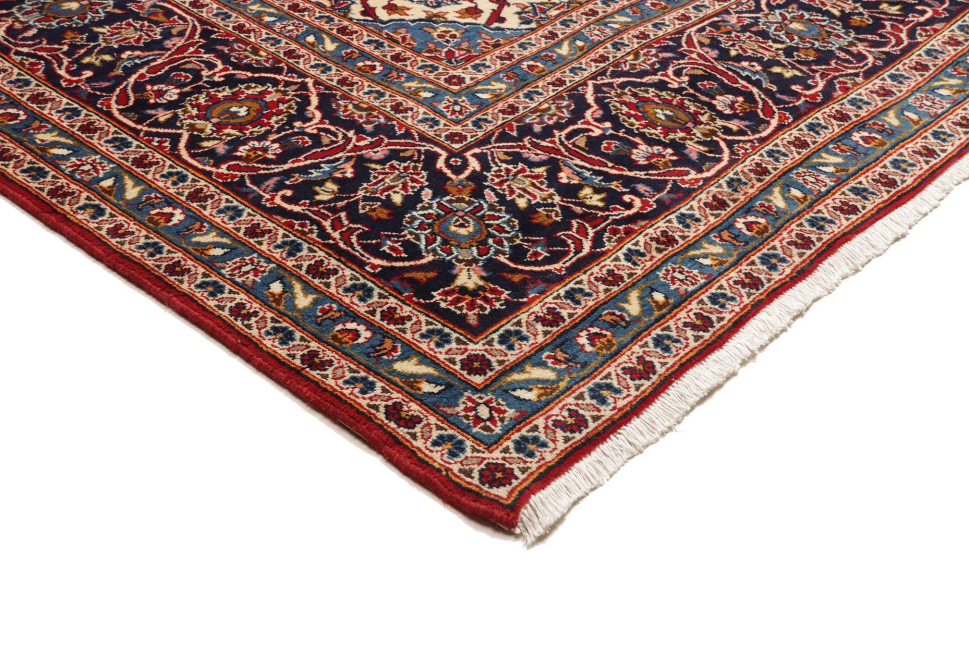 Kashan Perserteppich 246 × 357 cm aus Wolle, handgeknüpft