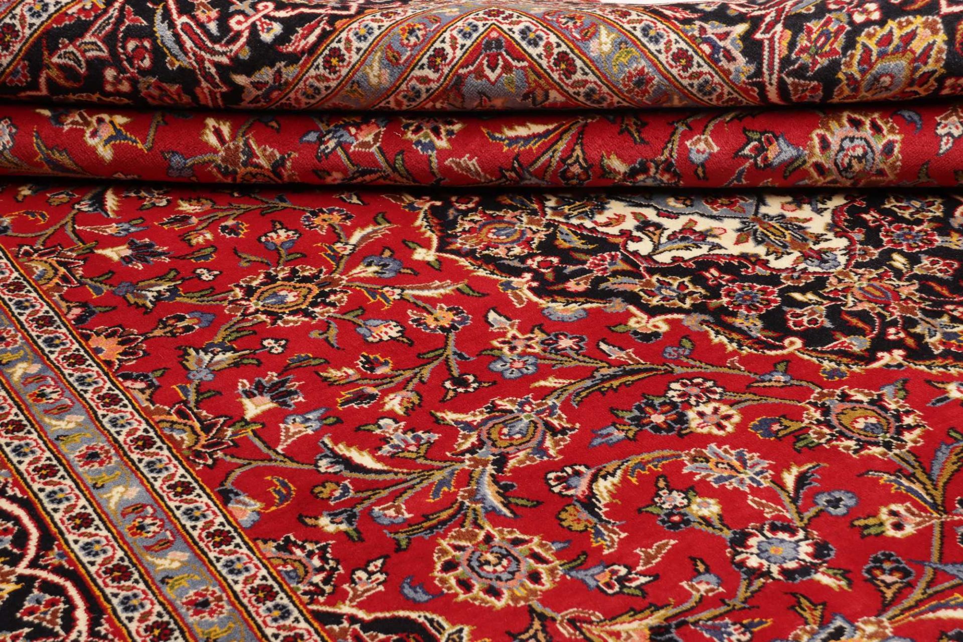 Kashan Perserteppich 246 × 357 cm aus Wolle, handgeknüpft