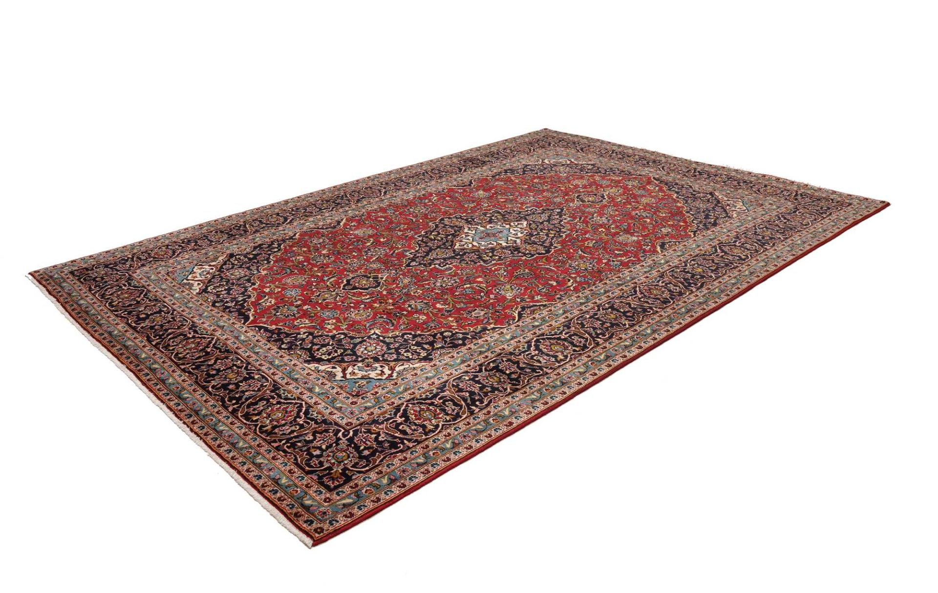 Handgeknüpfter Kashan Perserteppich, 246 × 359 cm, Wolle