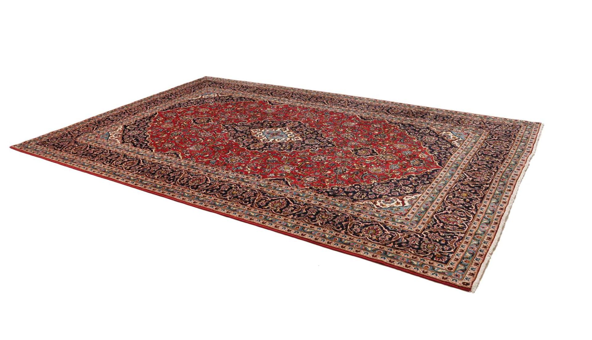 Handgeknüpfter Kashan Perserteppich, 246 × 359 cm, Wolle