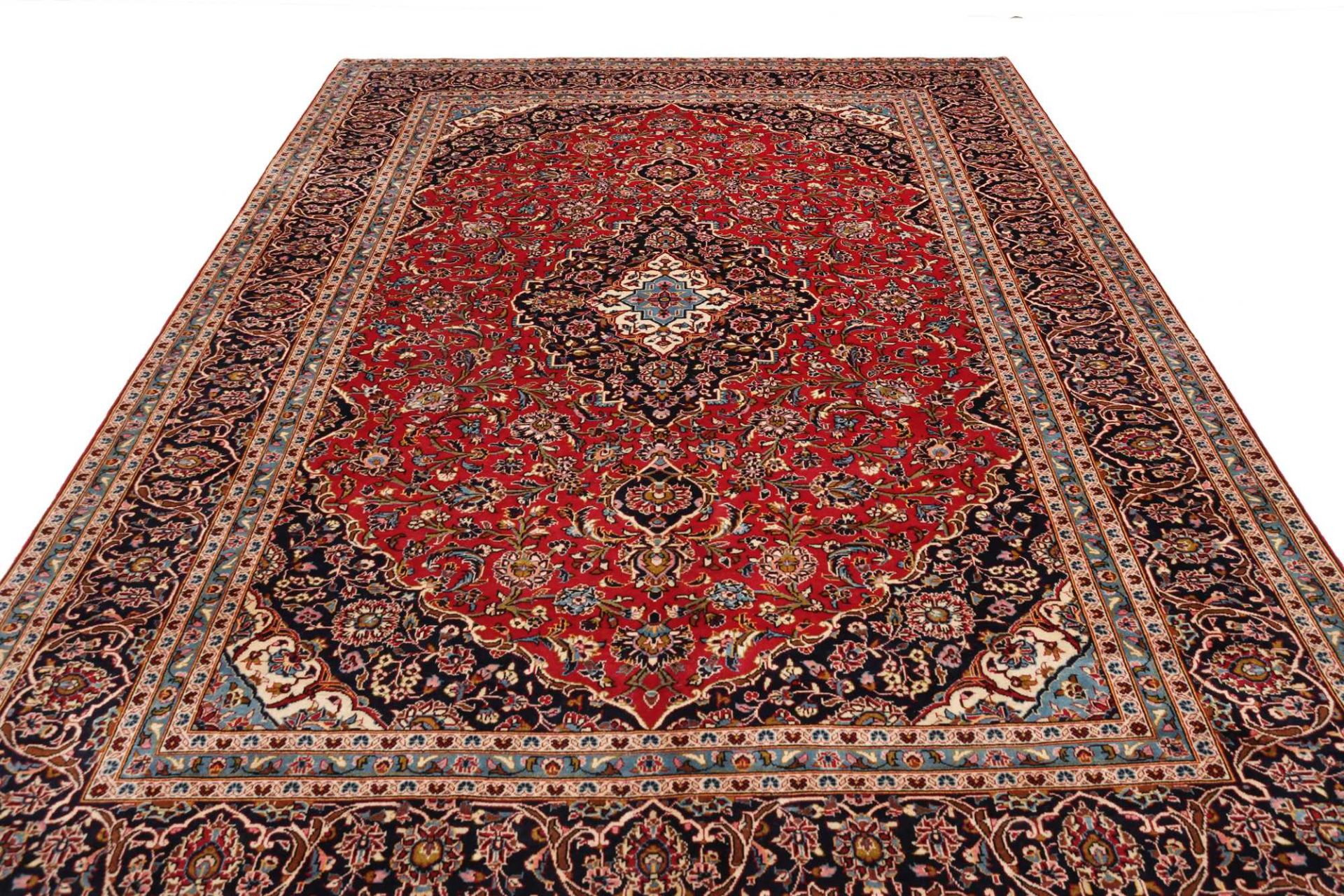 Handgeknüpfter Kashan Perserteppich, 246 × 359 cm, Wolle