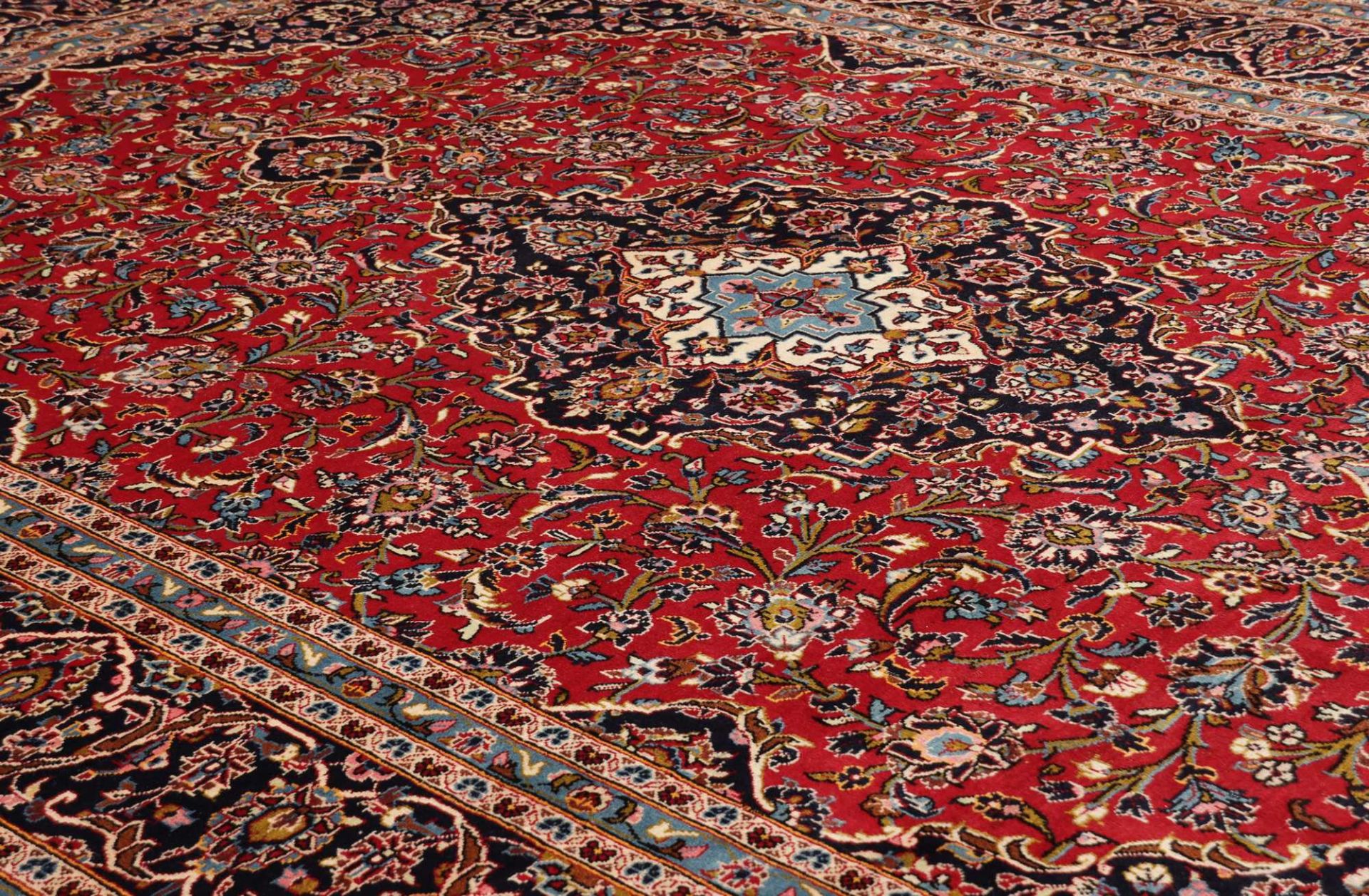Handgeknüpfter Kashan Perserteppich, 246 × 359 cm, Wolle