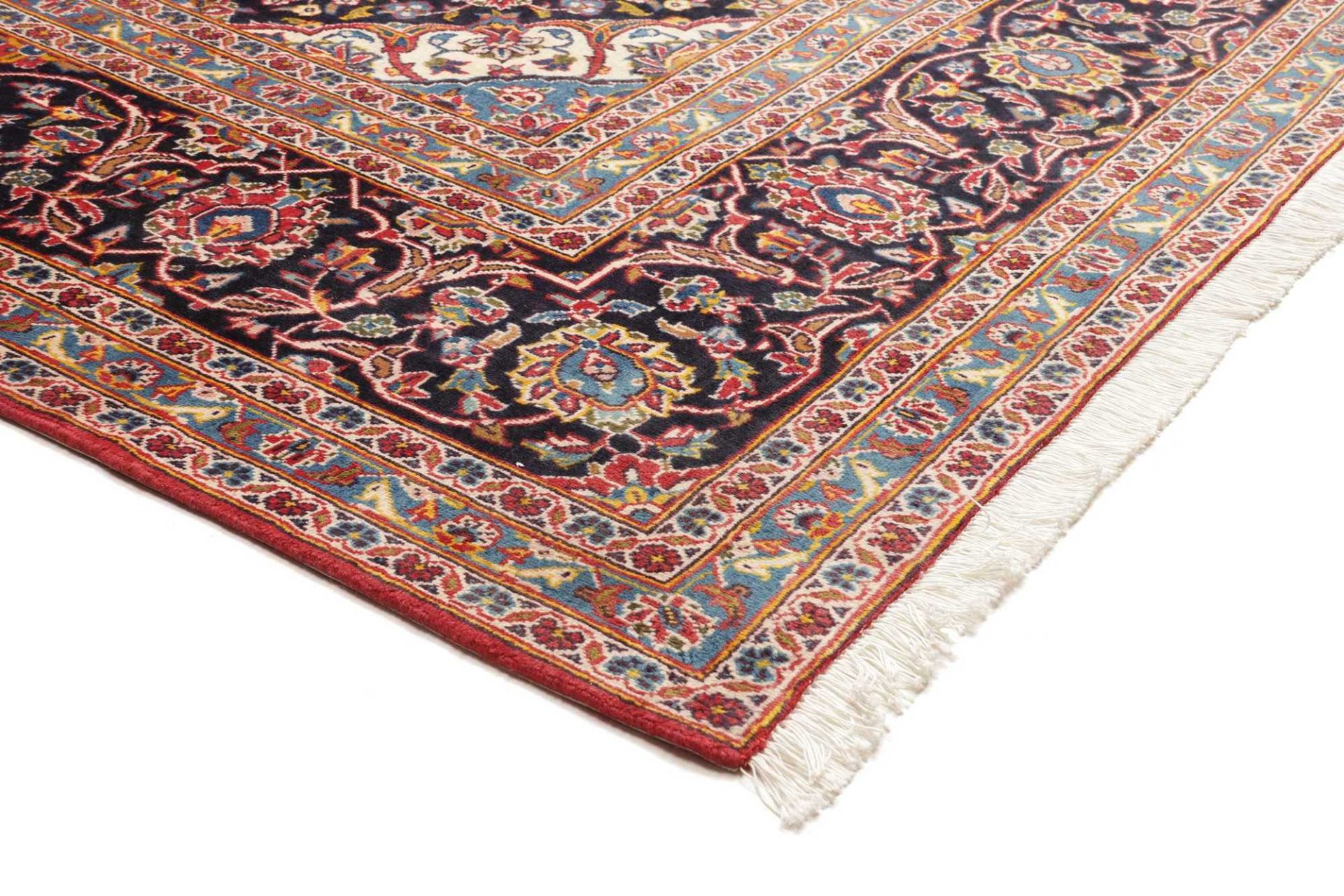 Handgeknüpfter Kashan Perserteppich, 264 × 359 cm, Wolle