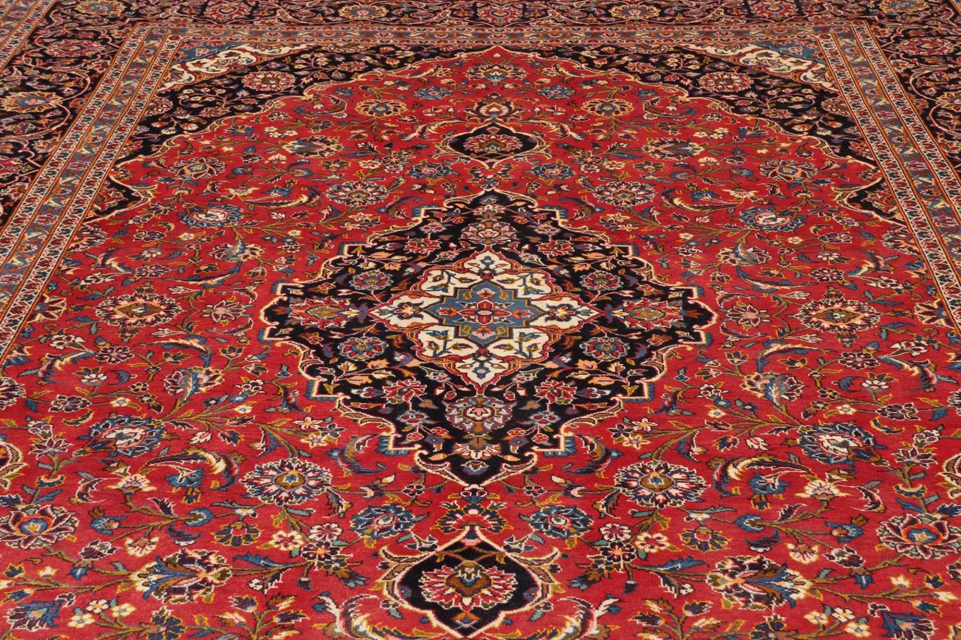 Handgeknüpfter Kashan Perserteppich, 264 × 359 cm, Wolle