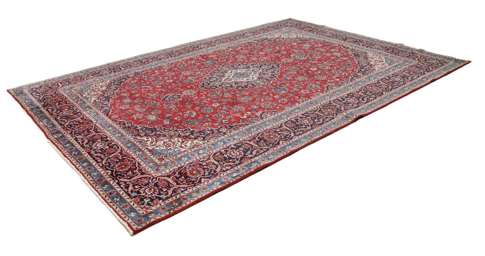Handgeknüpfter Kashan Perserteppich 251 × 356 cm