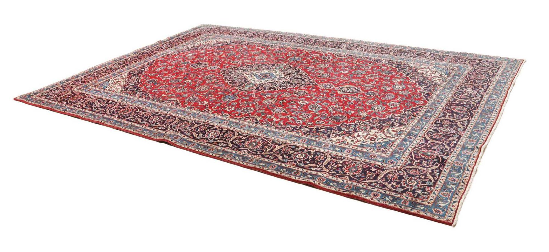 Handgeknüpfter Kashan Perserteppich 251 × 356 cm