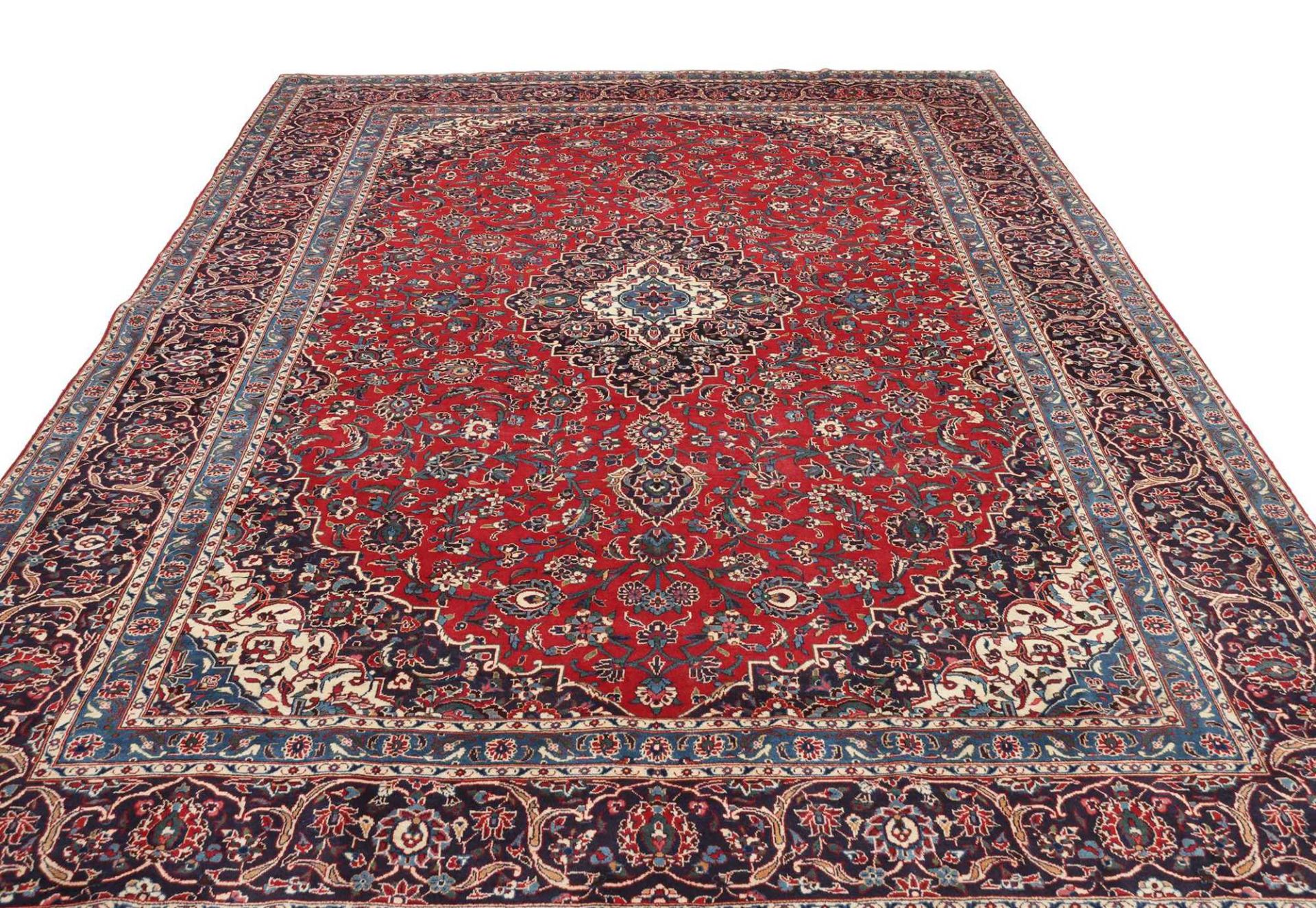 Handgeknüpfter Kashan Perserteppich 251 × 356 cm