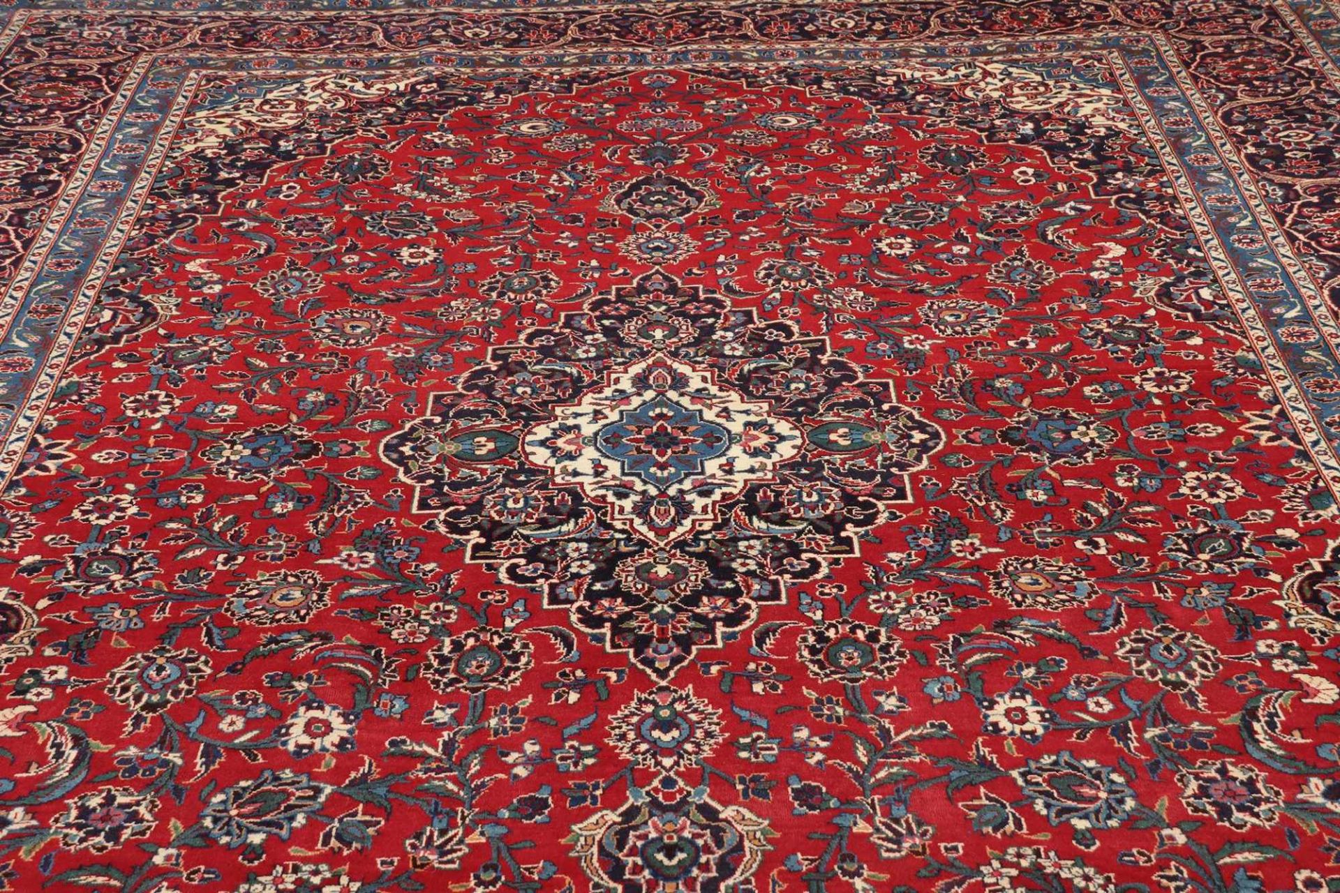 Handgeknüpfter Kashan Perserteppich 251 × 356 cm