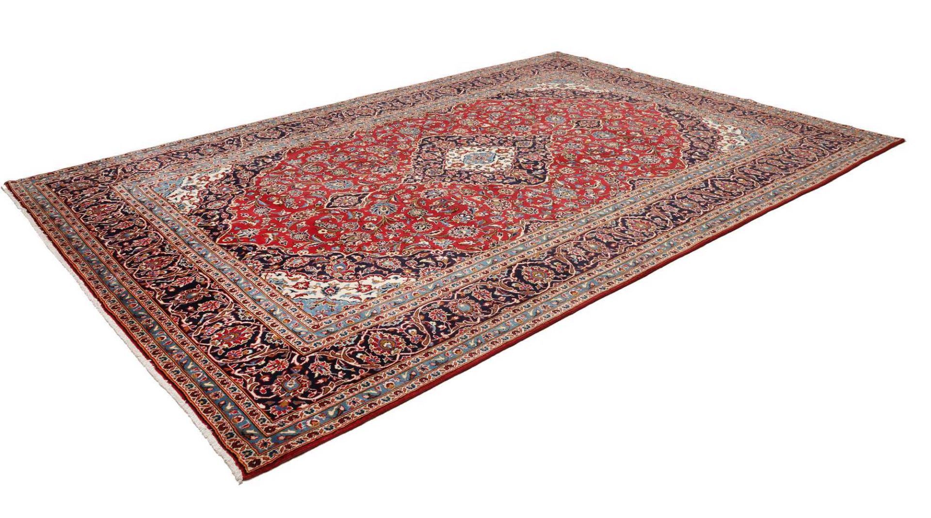 Kashan Perserteppich aus Iran, 245 × 364 cm