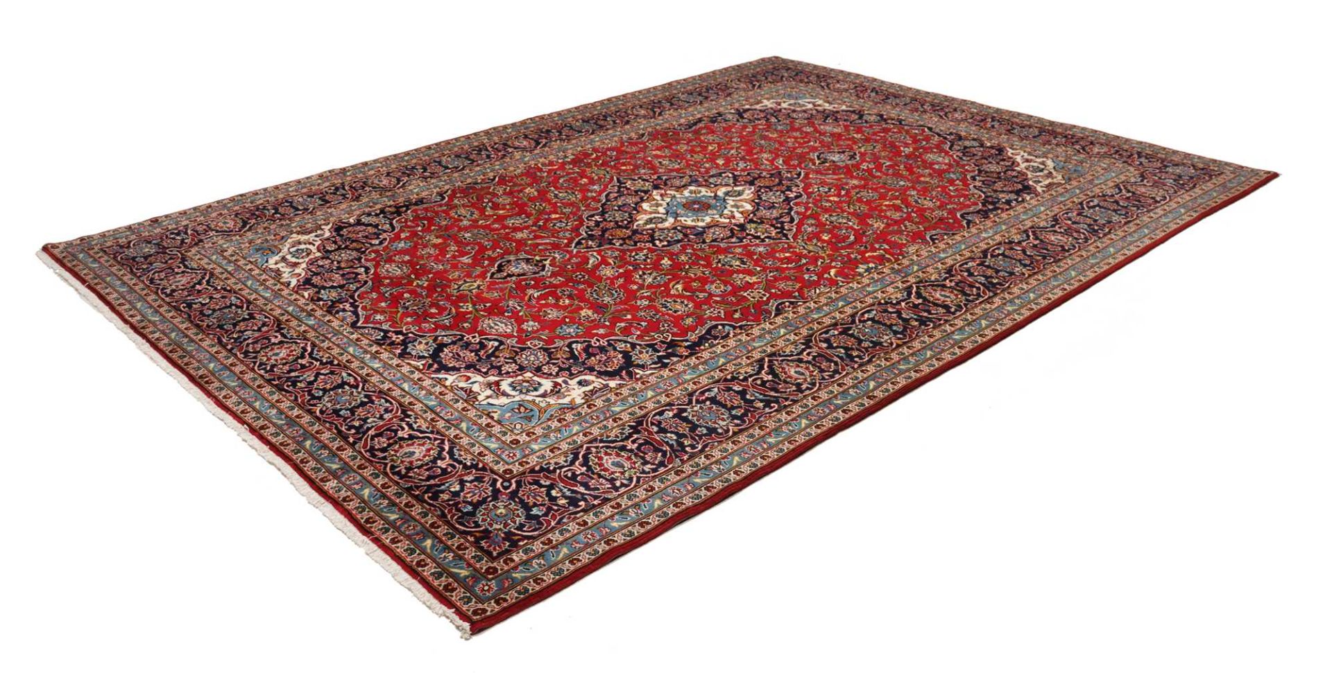 Kashan Perserteppich 249 × 346 cm aus Wolle, handgeknüpft
