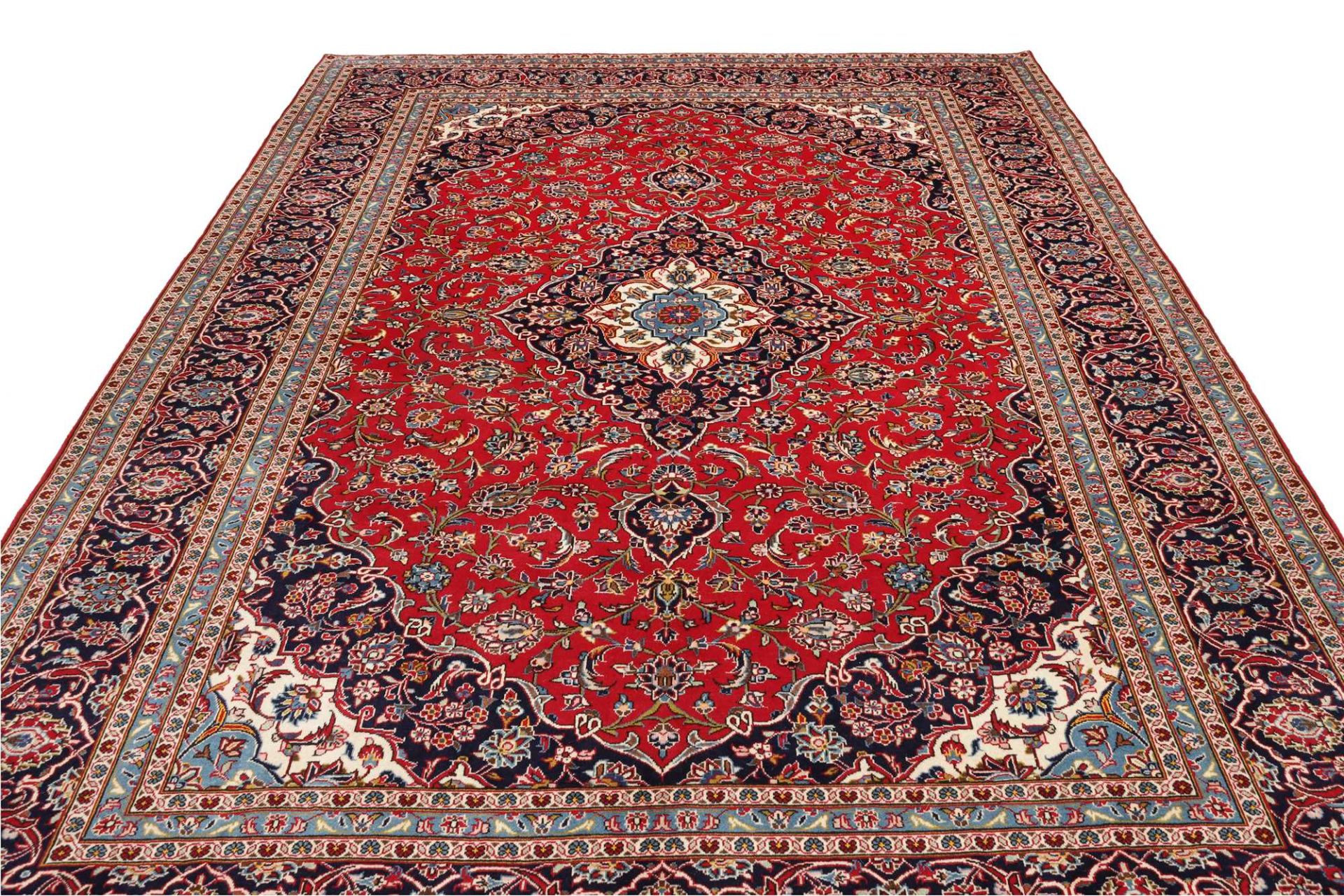 Kashan Perserteppich 249 × 346 cm aus Wolle, handgeknüpft