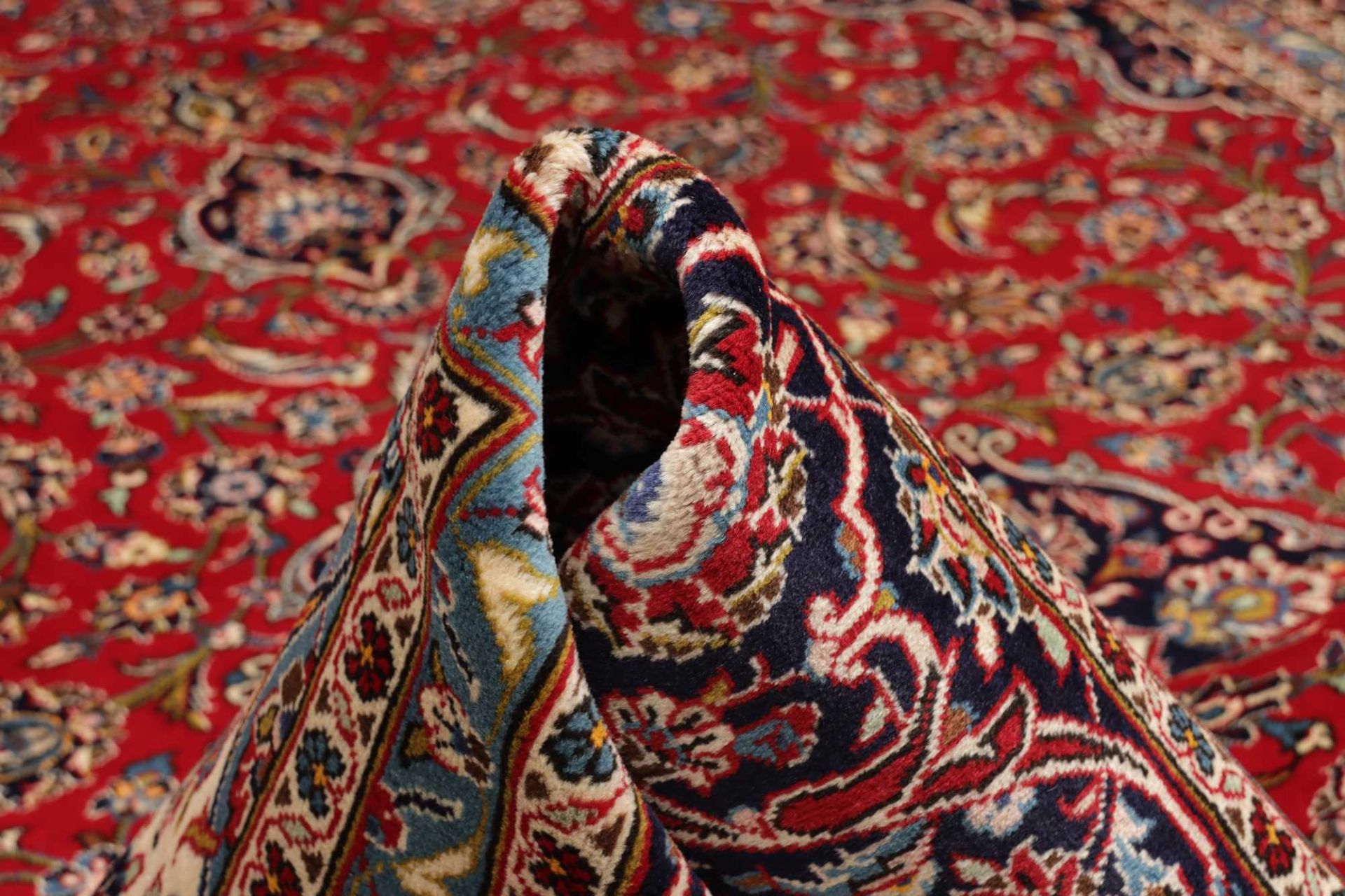 Kashan Perserteppich 249 × 346 cm aus Wolle, handgeknüpft