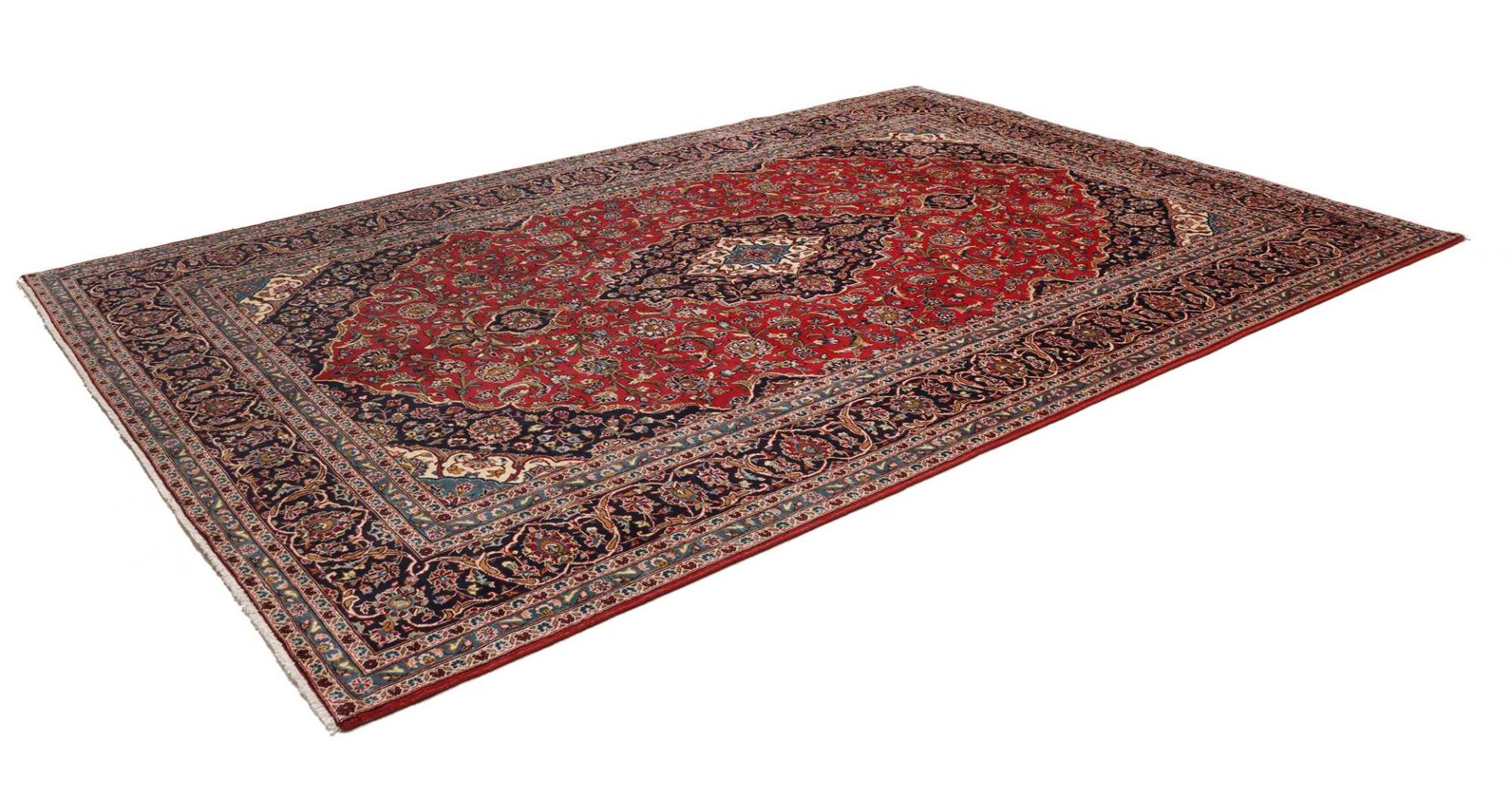Kashan Perserteppich aus Iran, 245 × 359 cm