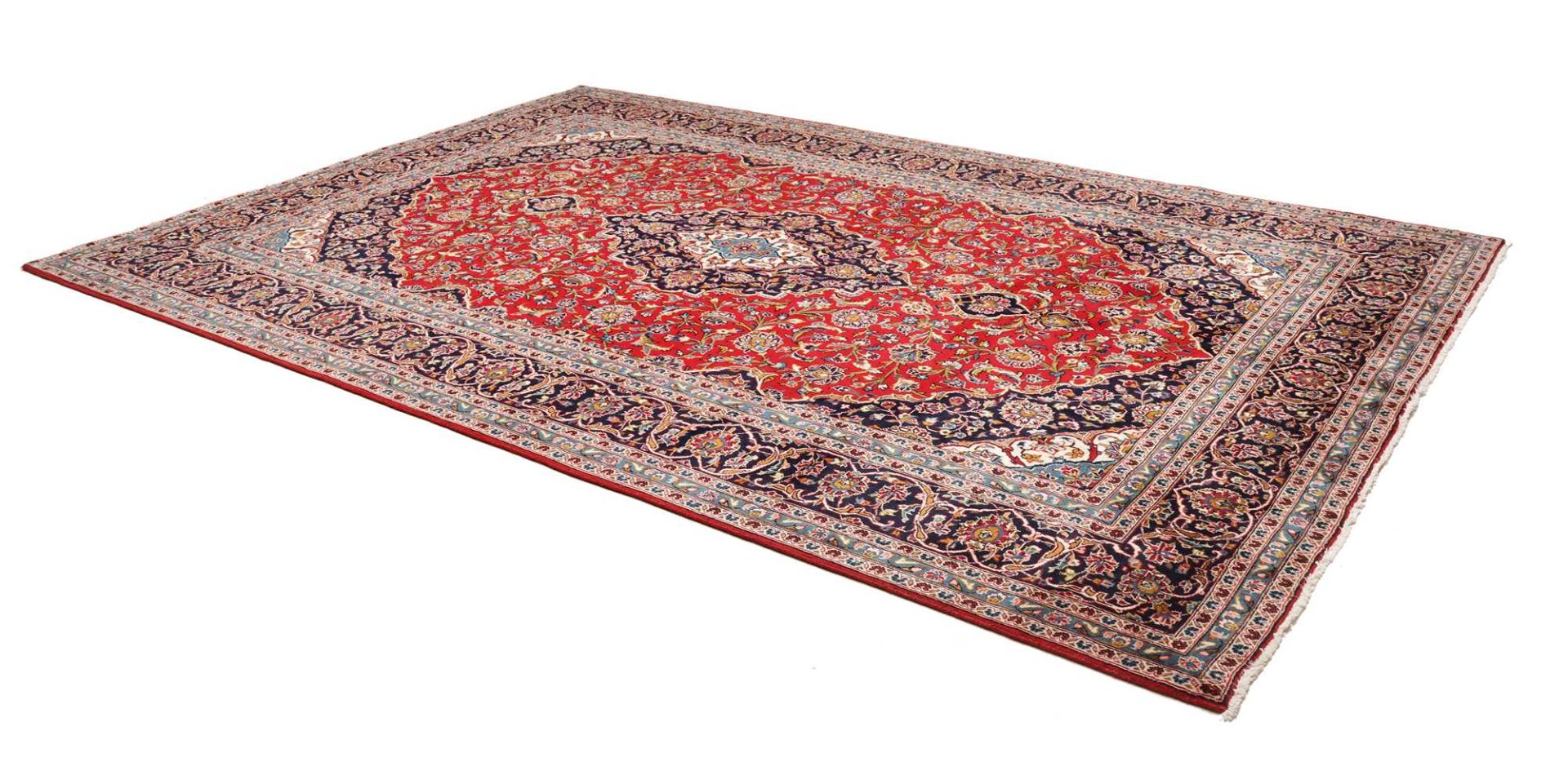 Kashan Perserteppich aus Iran, 245 × 359 cm